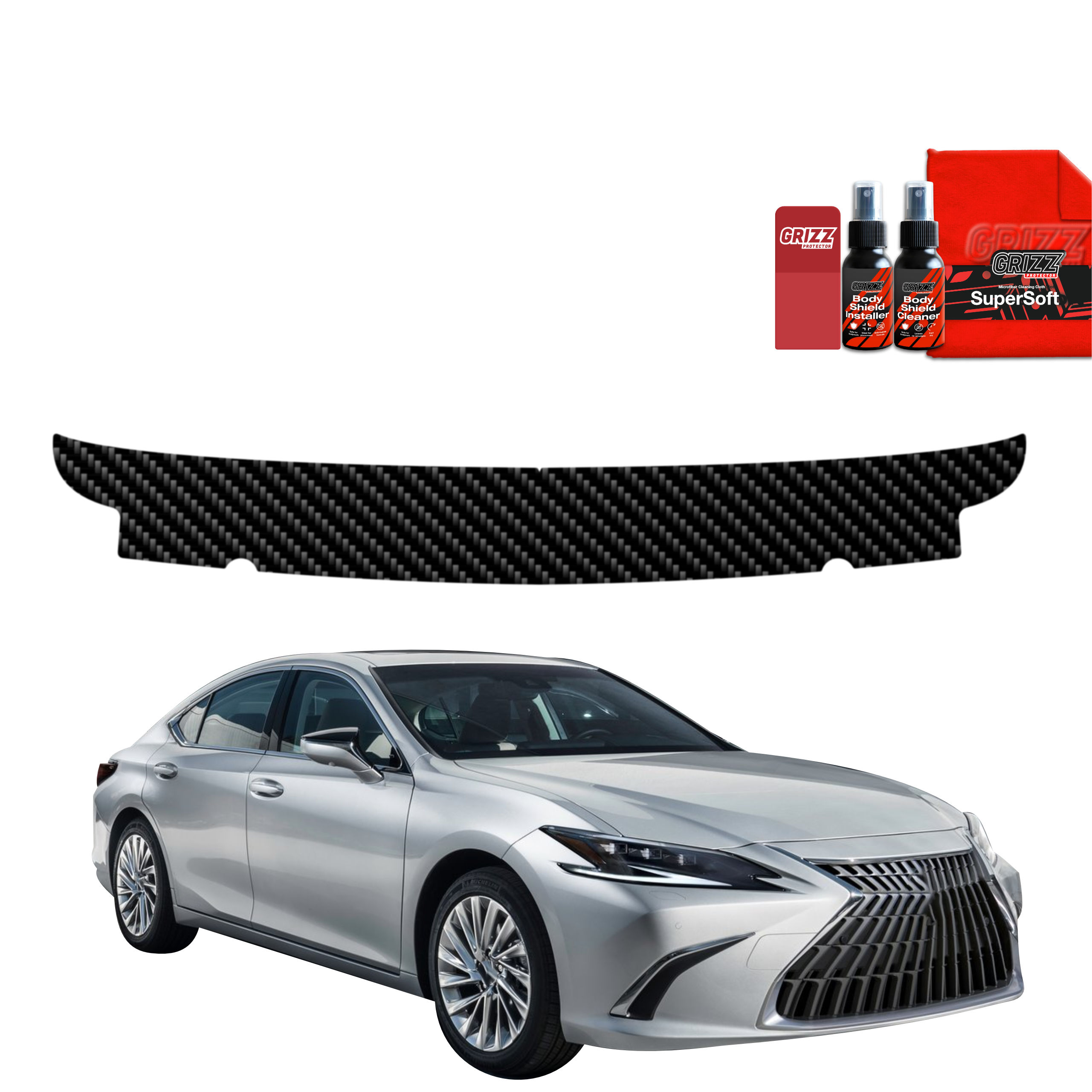 Folia karbonowa na próg bagażnika do Lexus ES 300h (2021-2024)
