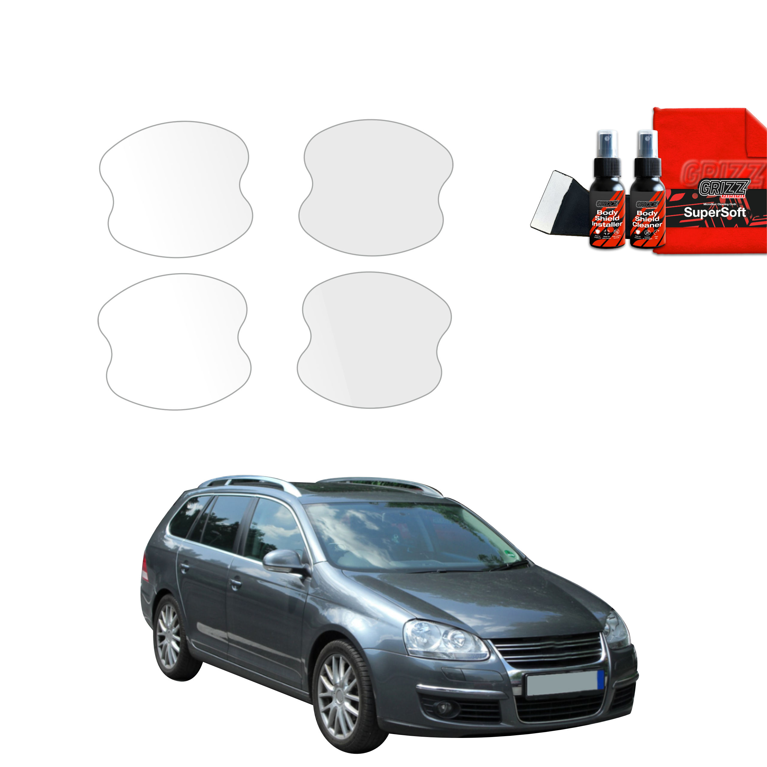 4w1 Folia ochronna pod klamki Grizz do Volkswagen Golf 5 Variant (2003-2009)