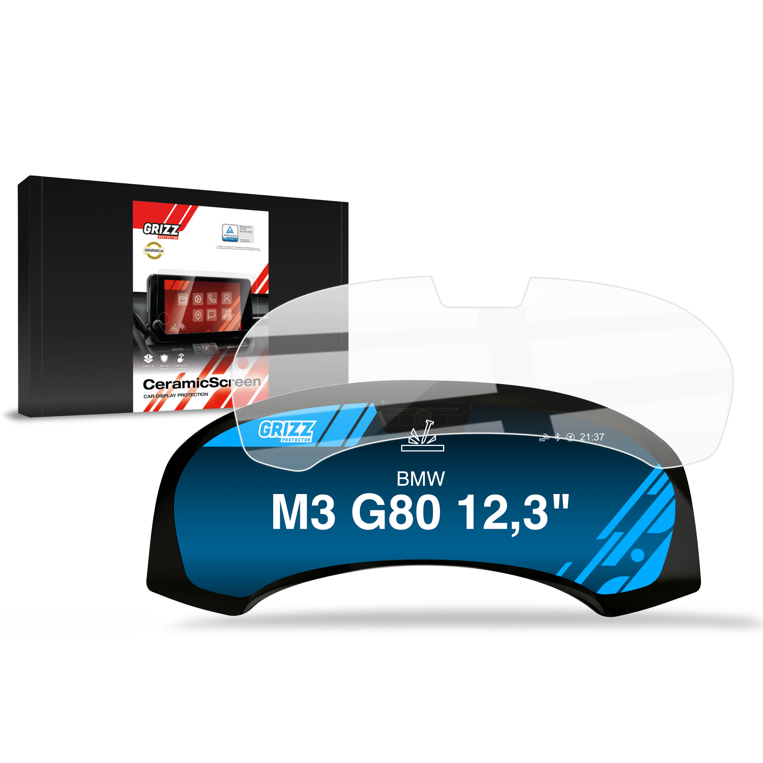 Folia ceramiczna Grizz do BMW M3 G80 Live Cockpit Sensor 12,3" (2019-2023)