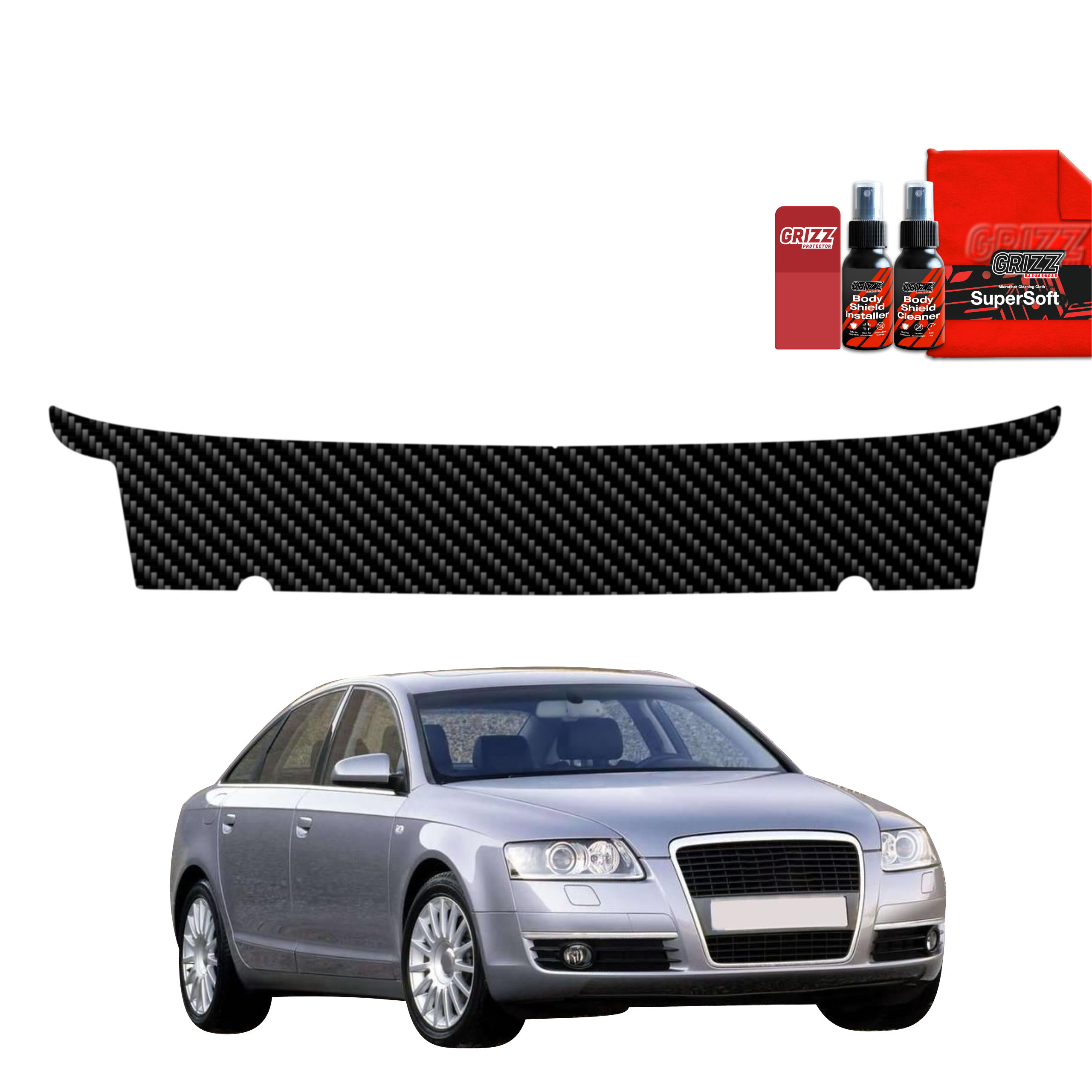 Folia karbonowa na próg bagażnika do Audi A6 C6 Sedan 4D (2004-2008)