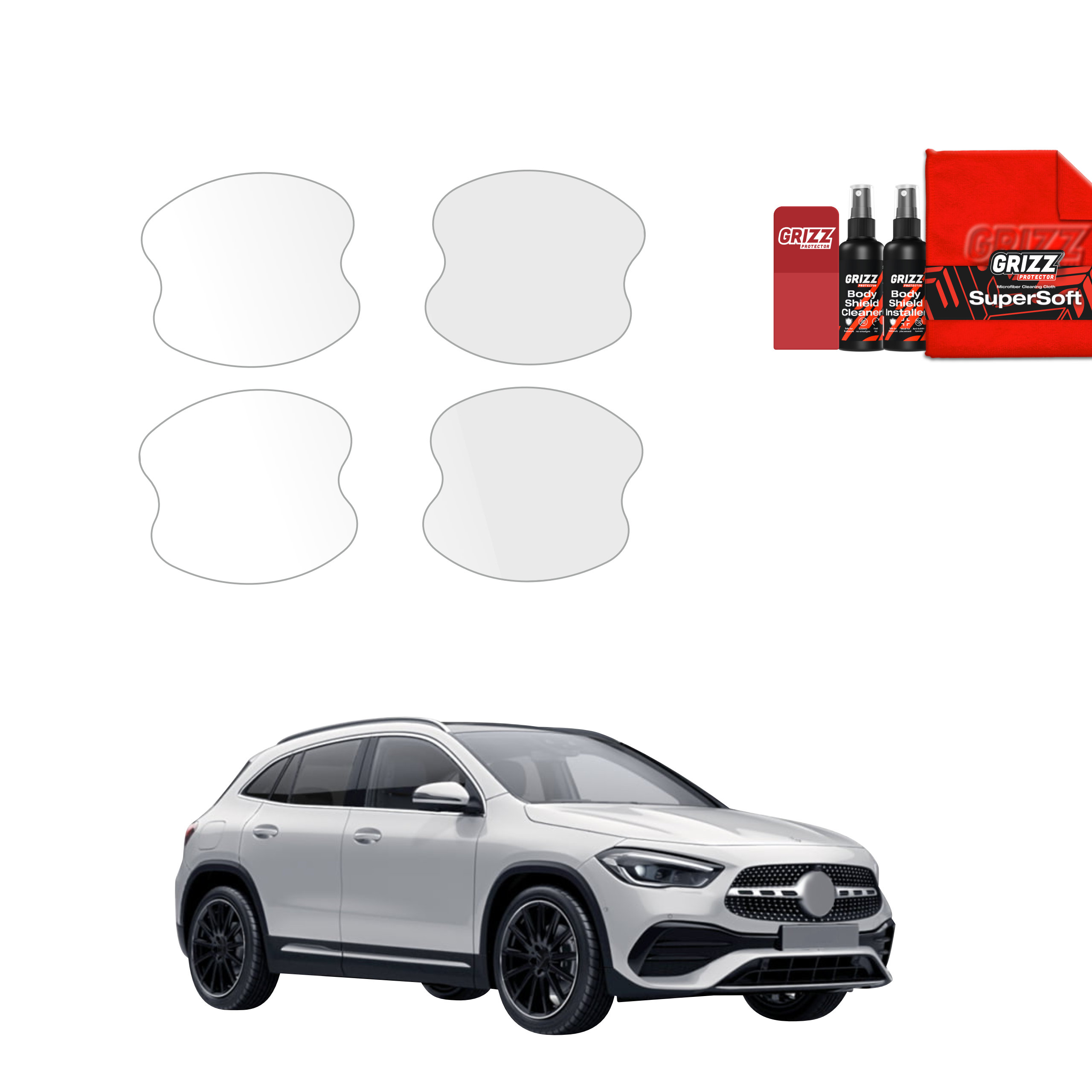 4w1 Folia ochronna pod klamki Grizz do Mercedes GLA 200 (2020-2026)