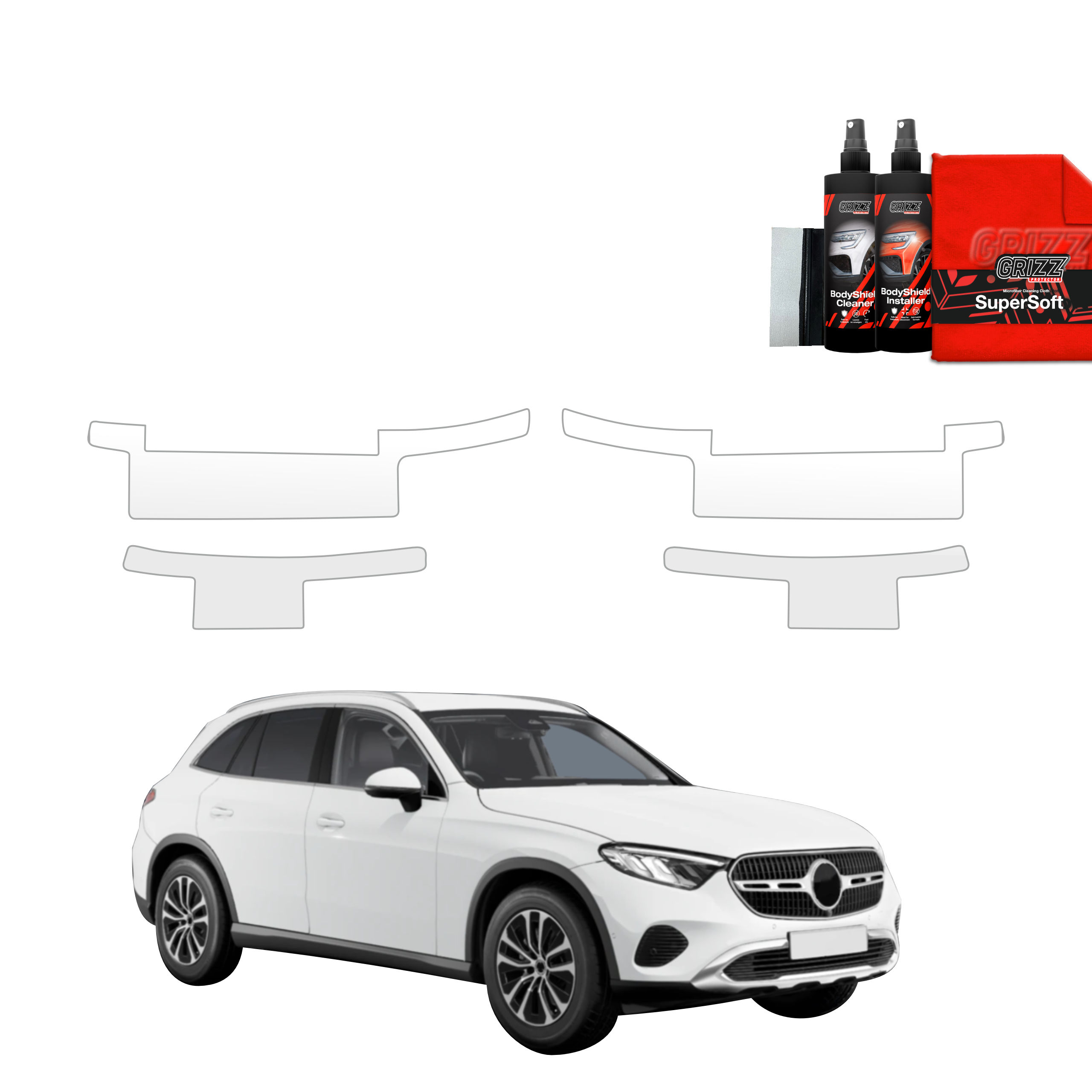 4w1 Folia ochronna na progi Grizz do Mercedes GLC Wagon (2025-2026)