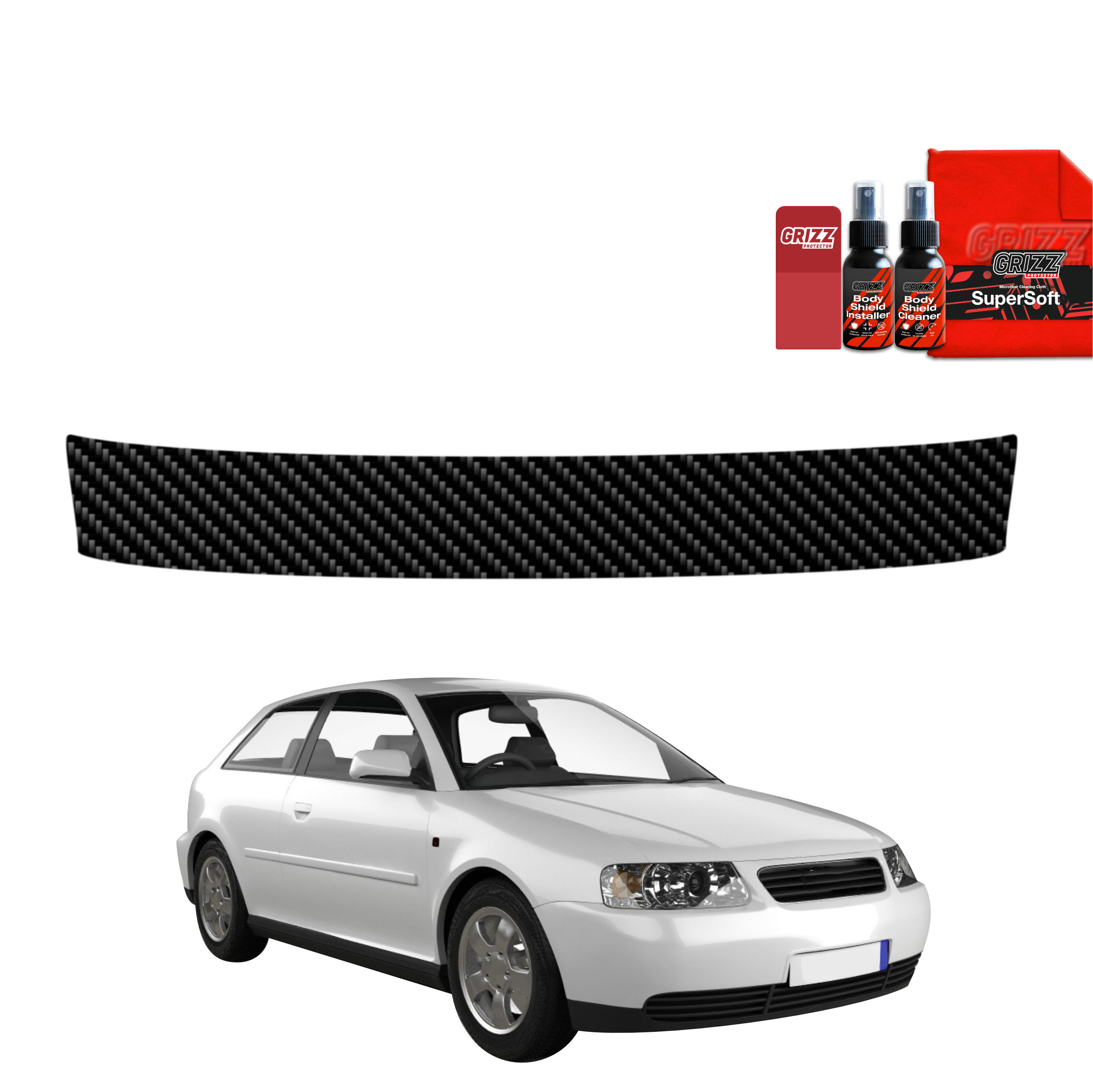 Folia karbonowa na próg bagażnika do Audi A3 8L Hatchback 3D (1996-2003)