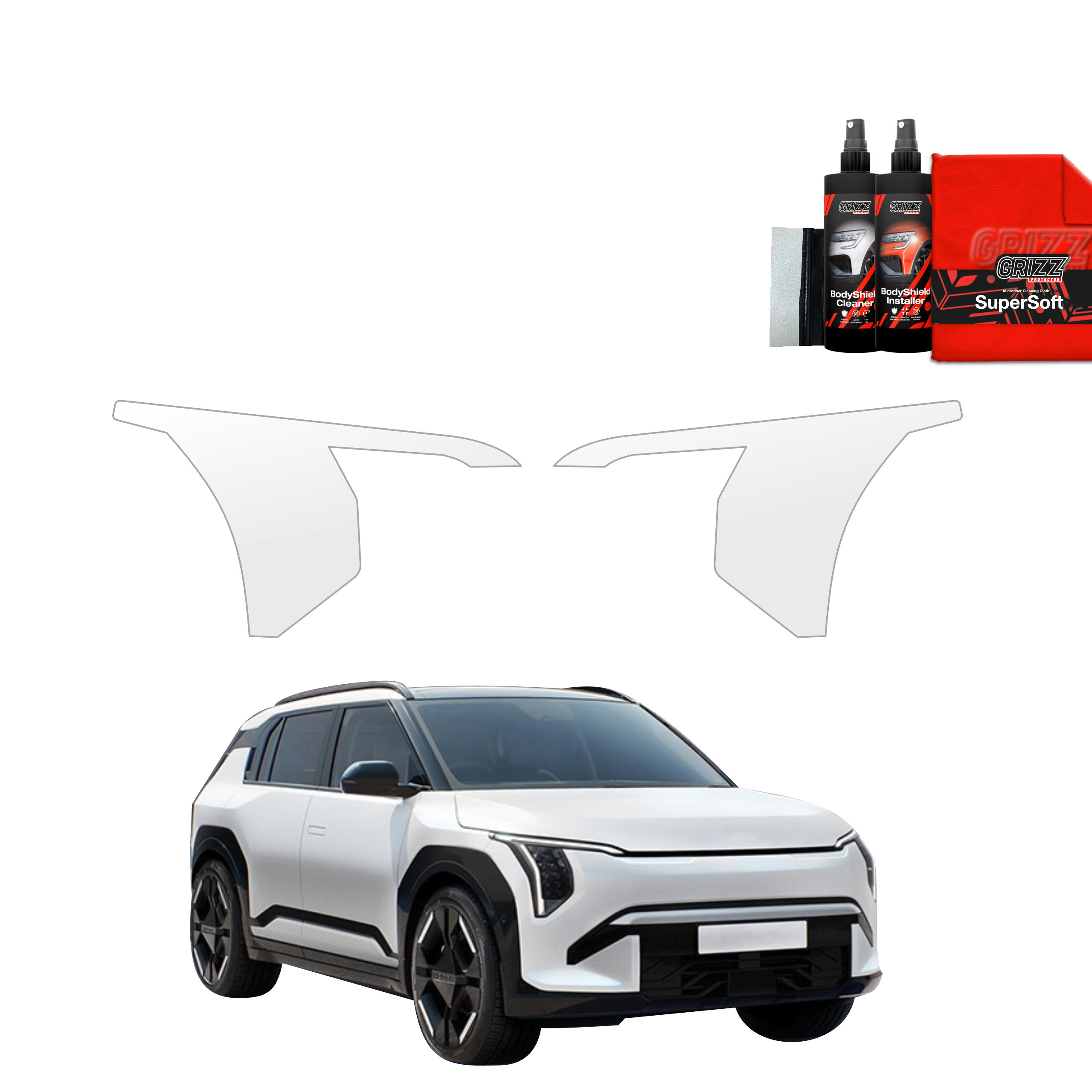 2w1 Folia ochronna na lampy Grizz do Kia EV3 GT Line (2025-2026)
