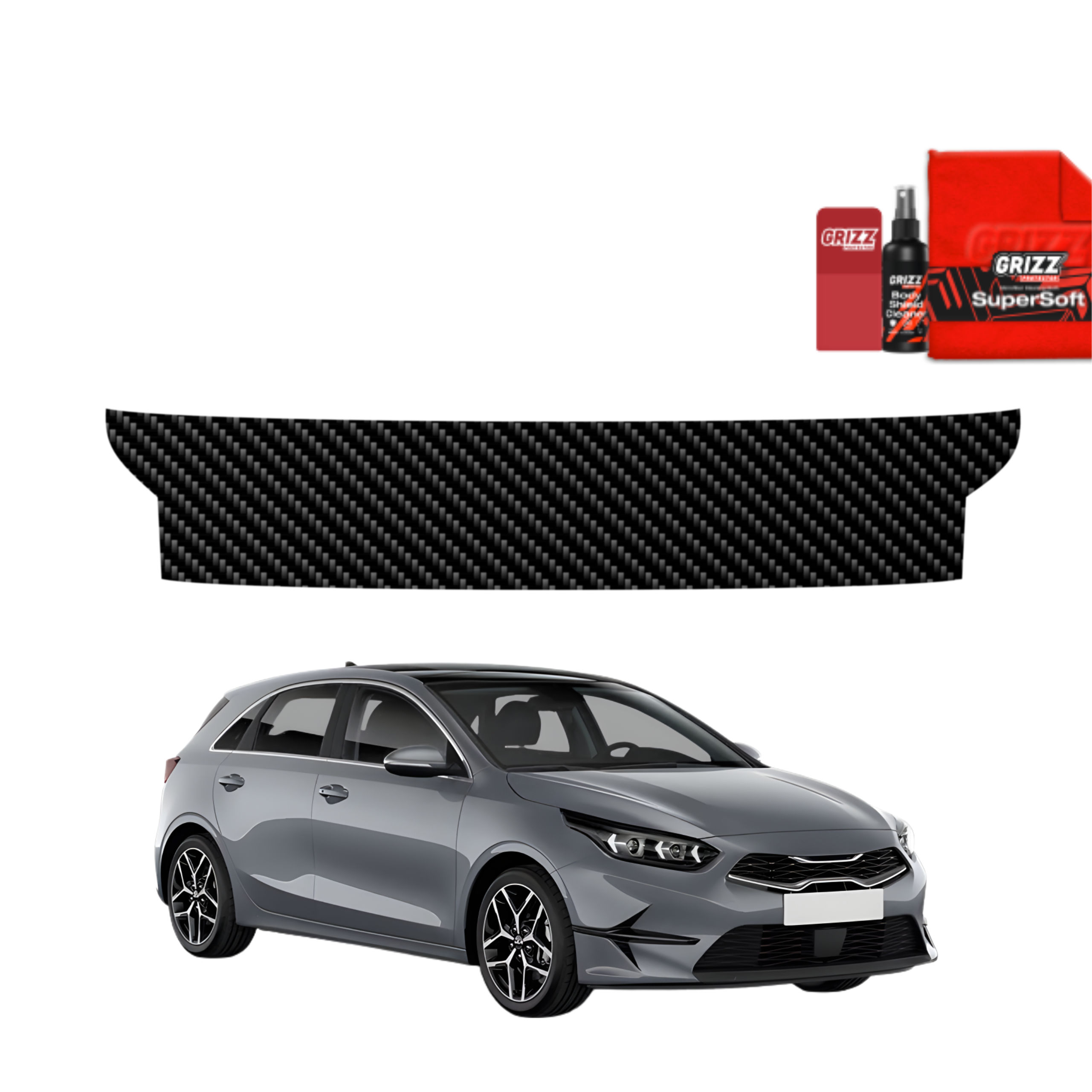 Folia karbonowa na próg bagażnika do Kia Ceed Hatchback (2021-2025)