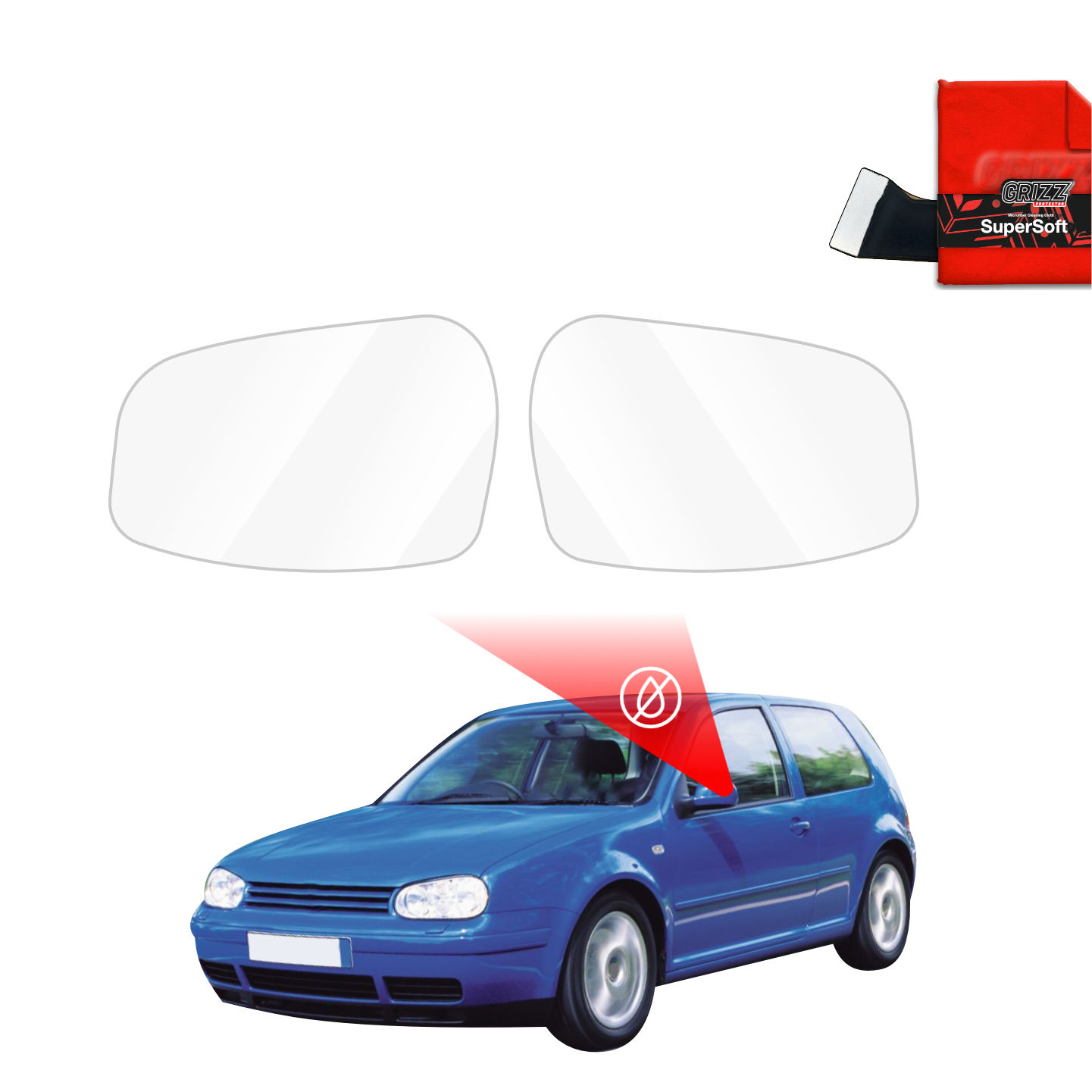 Folia przeciwdeszczowa na lusterka do Volkswagen Golf 4 Hatchback 3D (1997-2003)