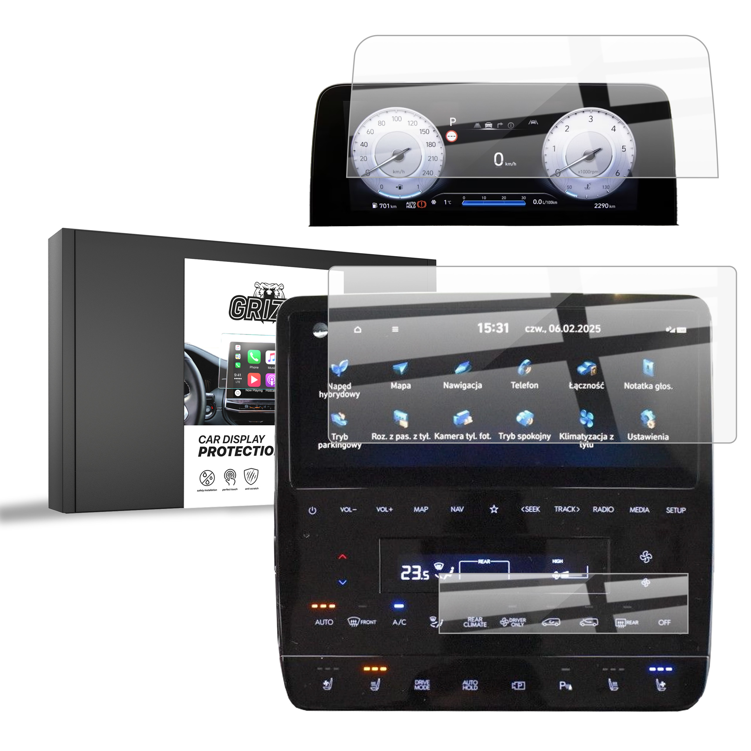 Folia ceramiczna 3w1 Grizz do Hyundai Staria 10,25" (2021-2026)