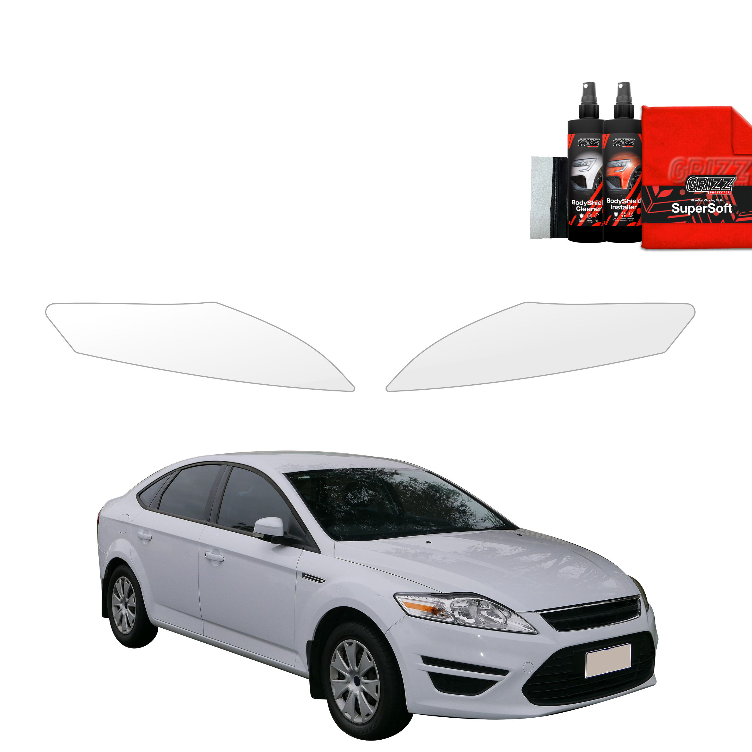 2w1 Folia ochronna na lampy Grizz do Ford Mondeo Mk4 (2010-2014)