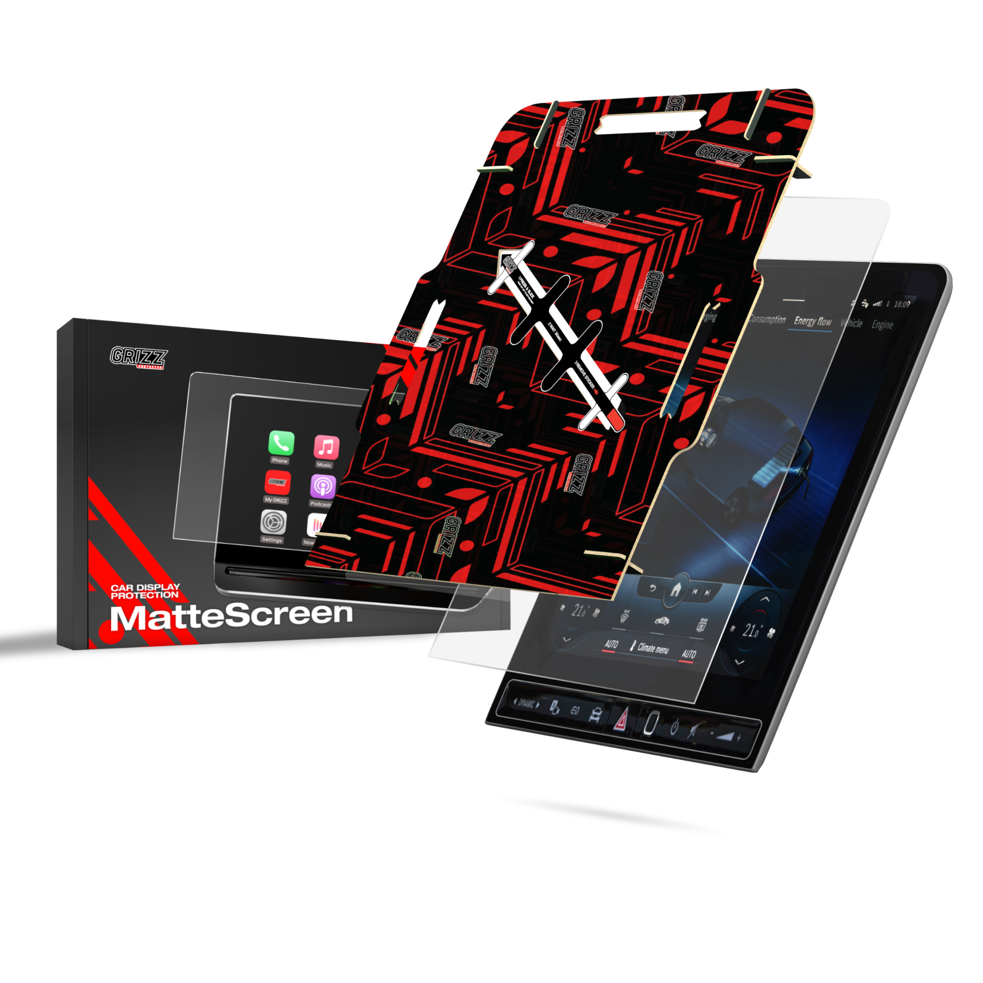 Folia matowa z ramką do montażu Grizz Easy do Mercedes GLC X254 (2022-2024)