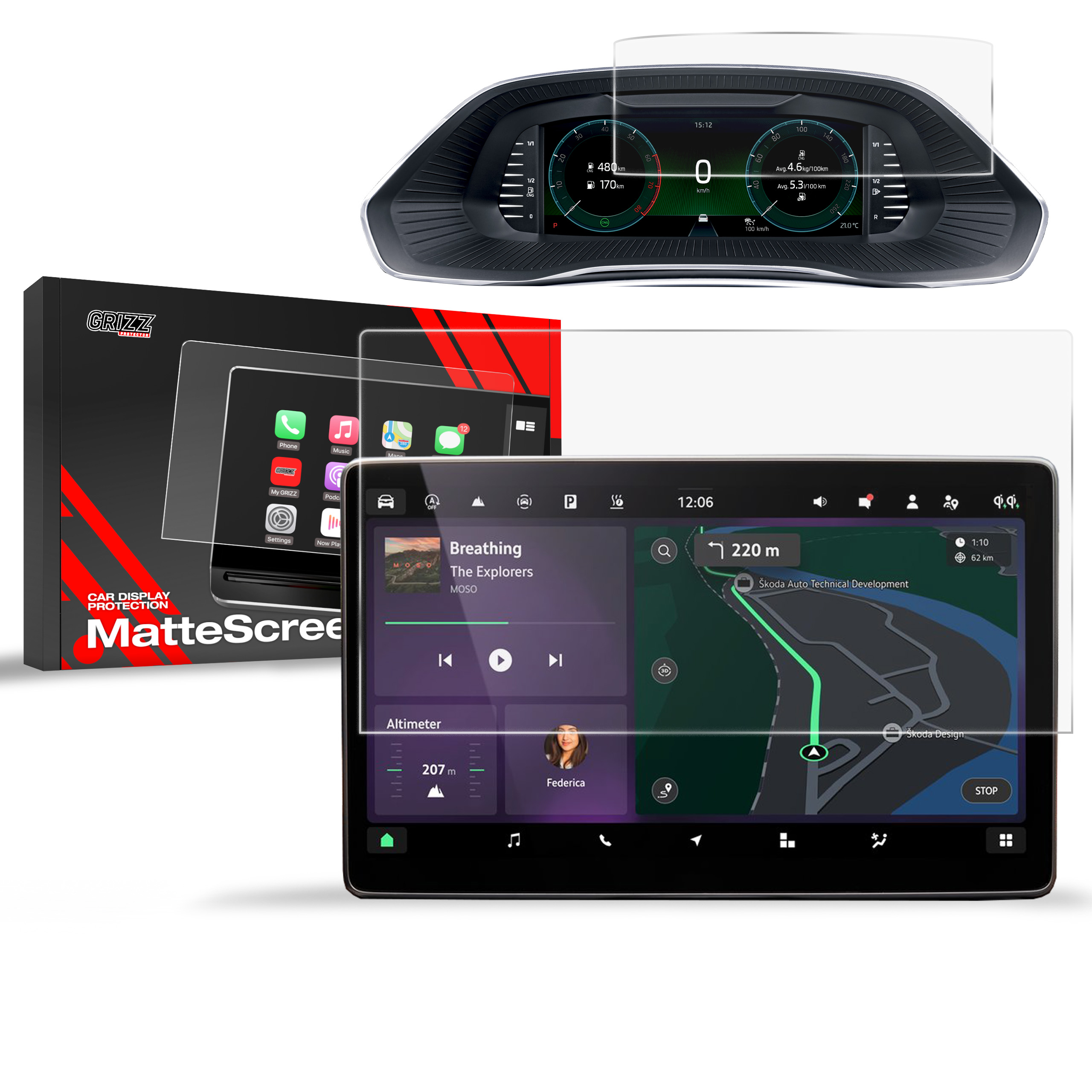 Folia antyodciskowa 2w1 Grizz do Skoda Octavia 4 13" (2024-2026)