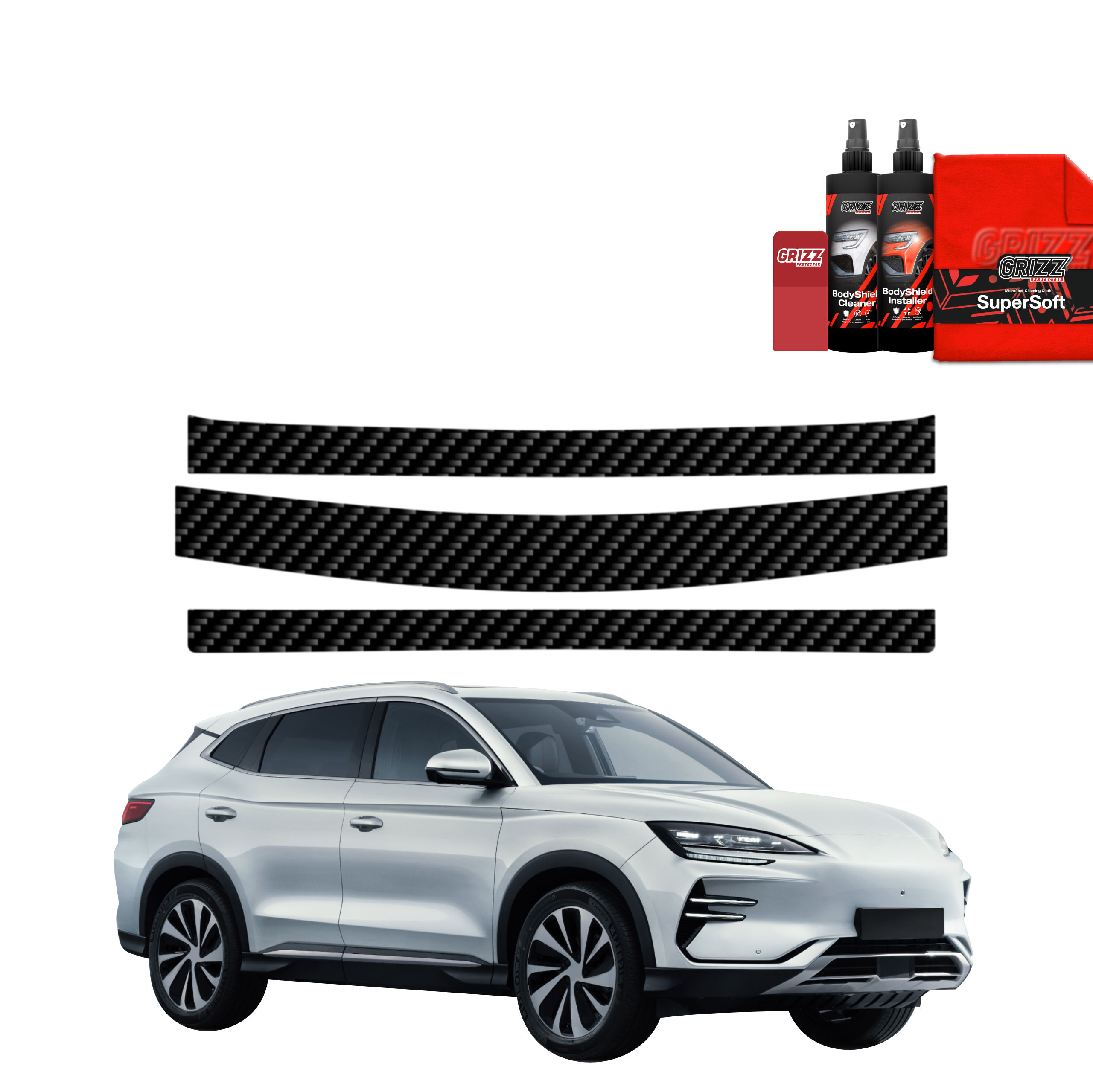 3w1 Folia karbonowa na próg bagażnika do BYD Seal U (2024-2026)