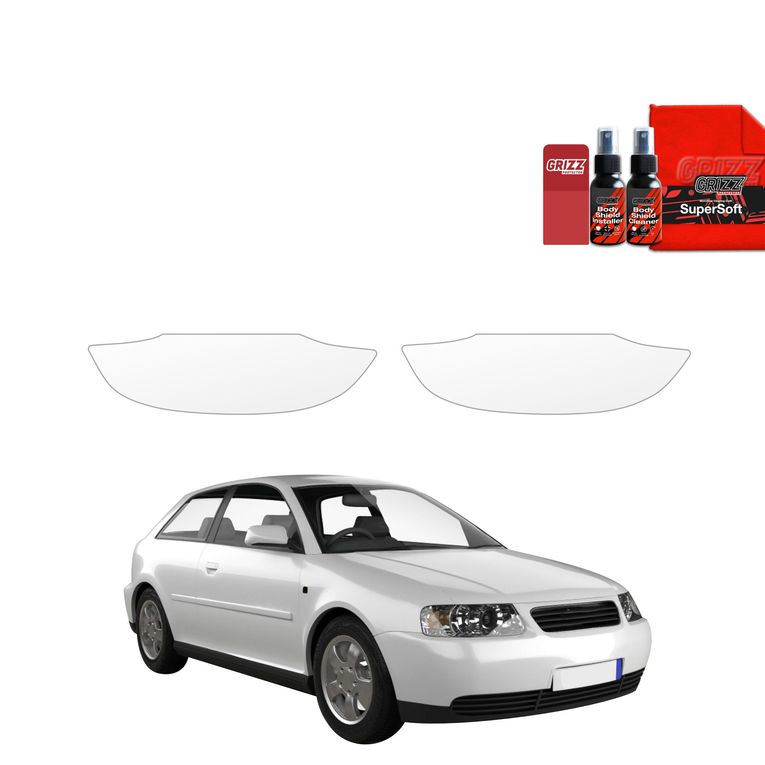 2w1 Folia ochronna pod klamki Grizz do Audi A3 8L Hatchback 3D (1996-2003)