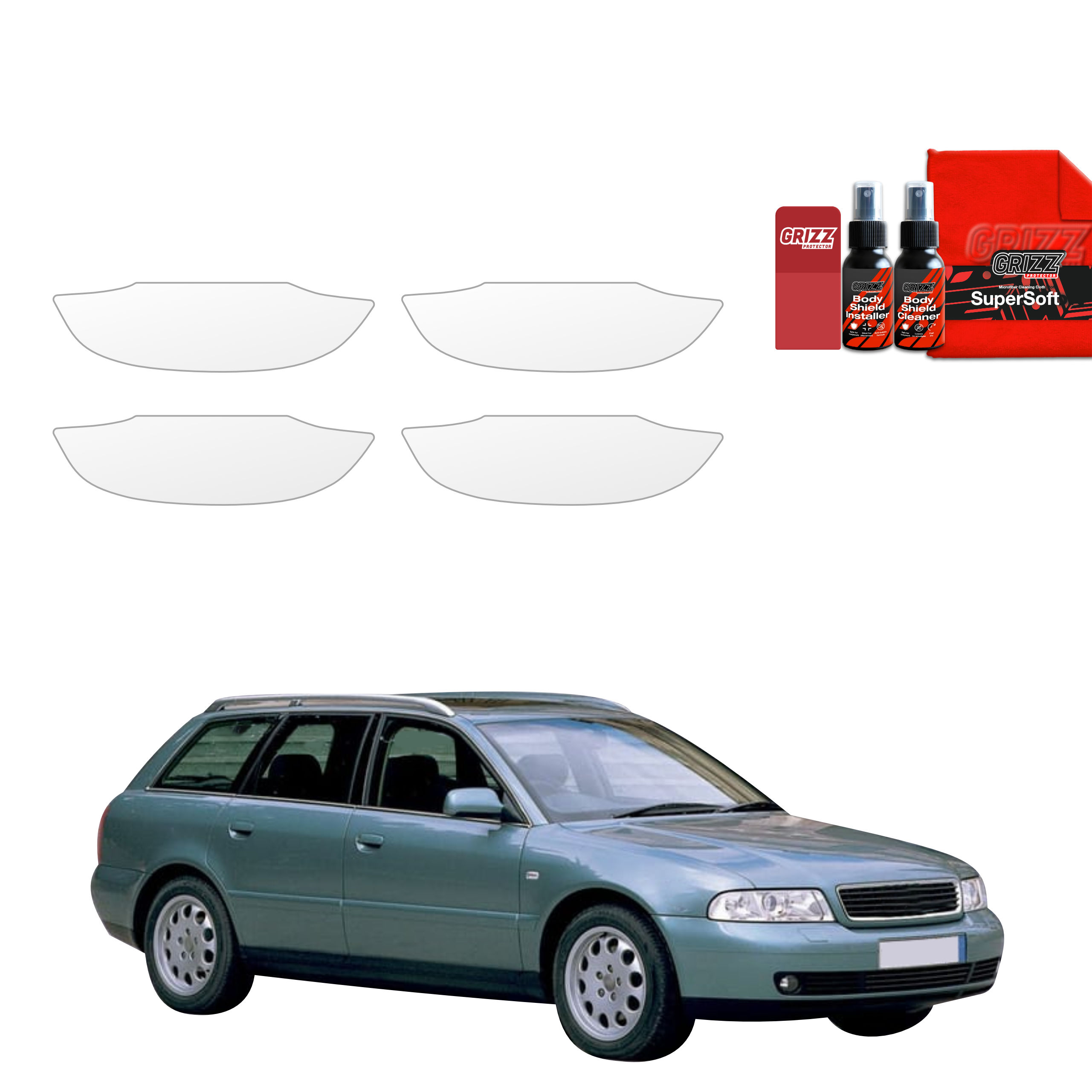 4w1 Folia ochronna pod klamki Grizz do Audi A4 B5 Avant (1994-2001)