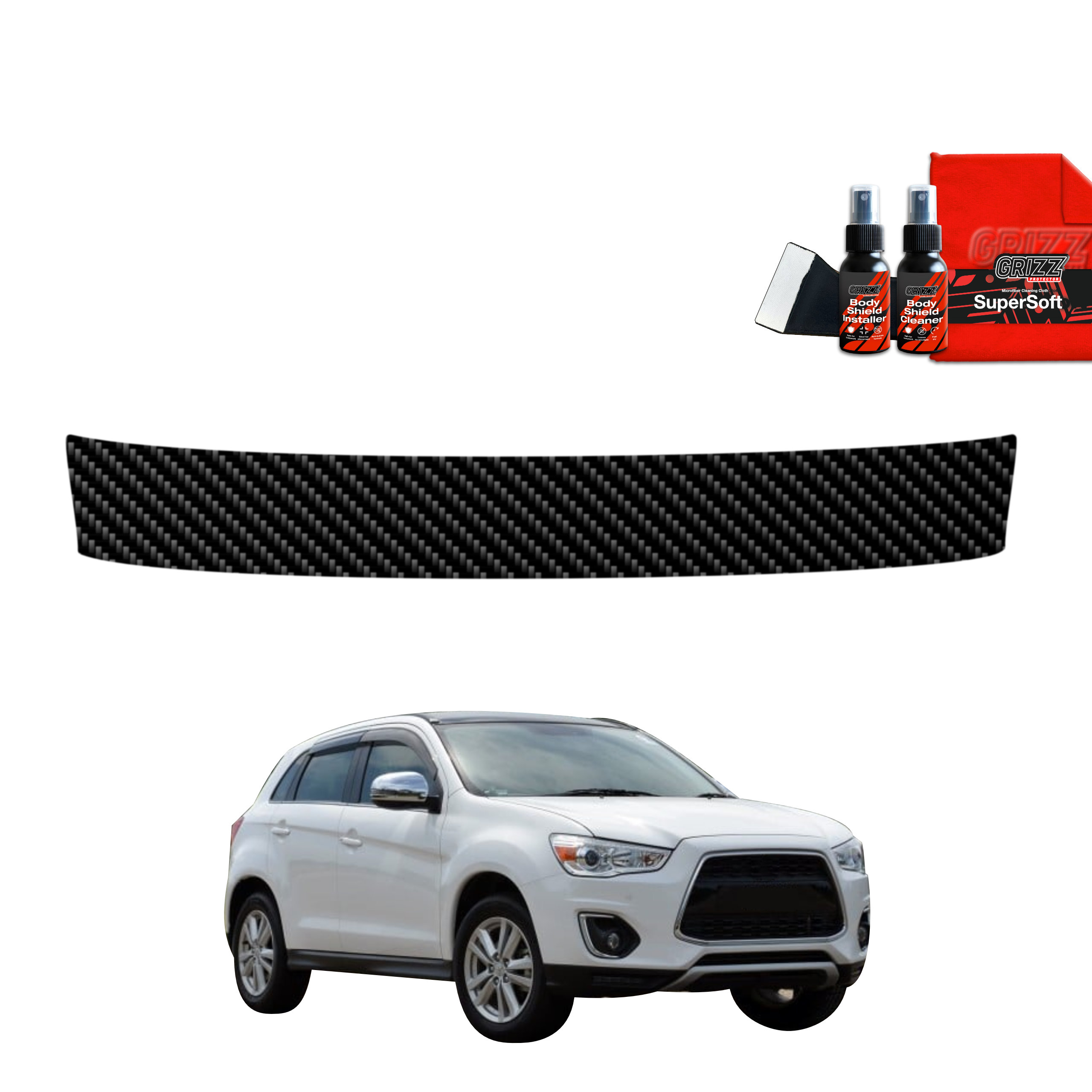 Folia karbonowa na próg bagażnika do Mitsubishi ASX (2010-2019)