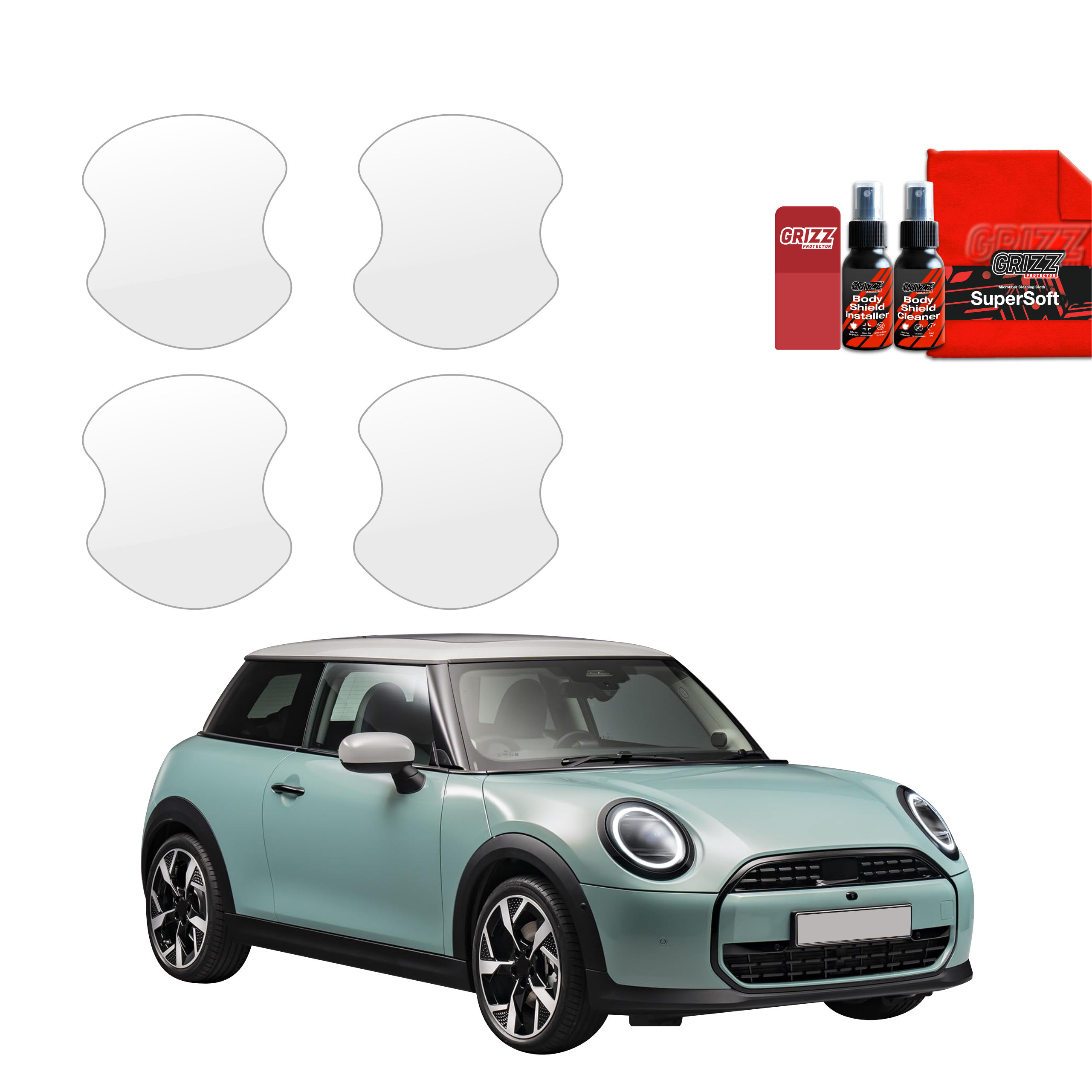 4w1 Folia ochronna pod klamki Grizz do Mini Cooper S (2023-2026)
