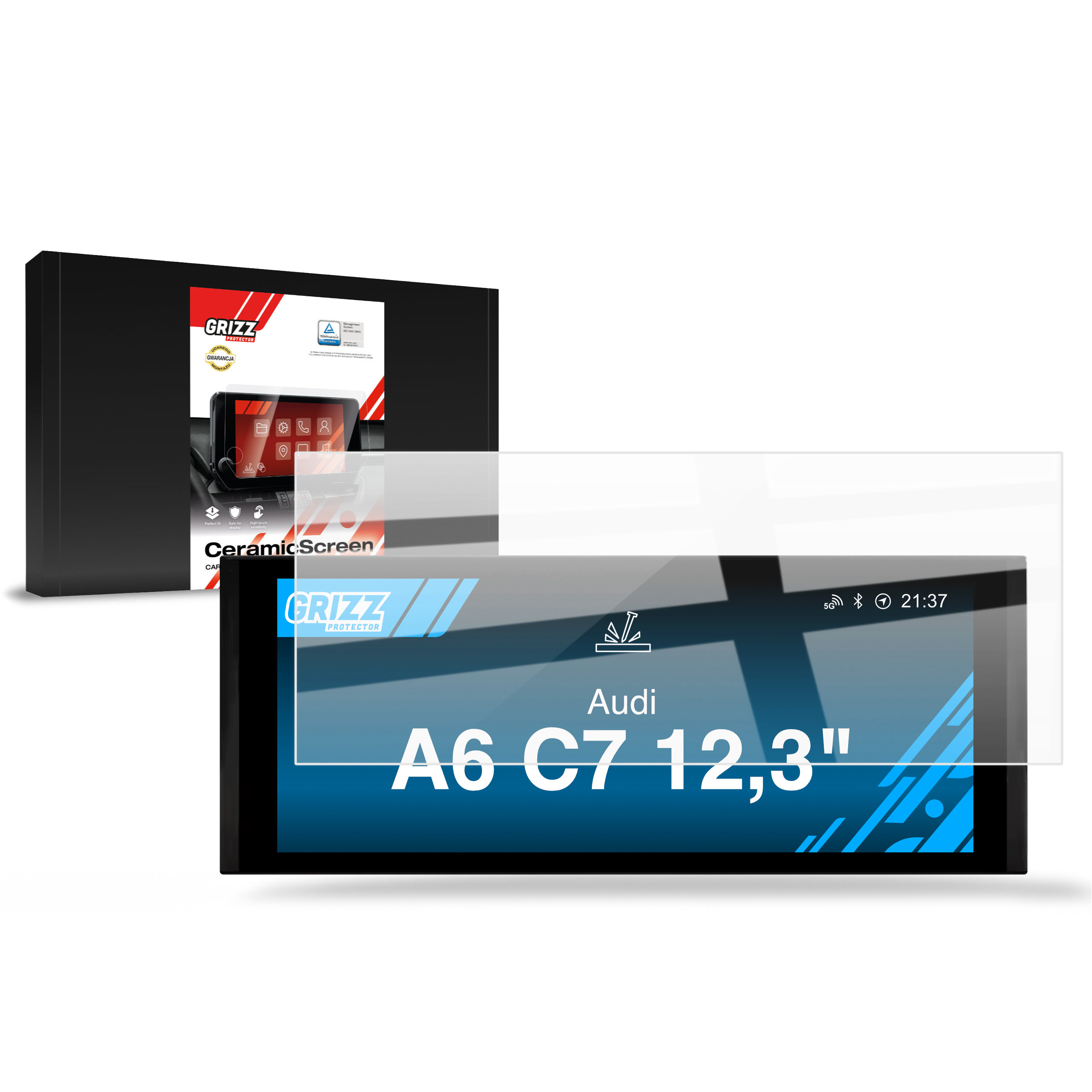 Folia ceramiczna Grizz do Audi A6 C7 Android Radio 12,3" (2012-2018)