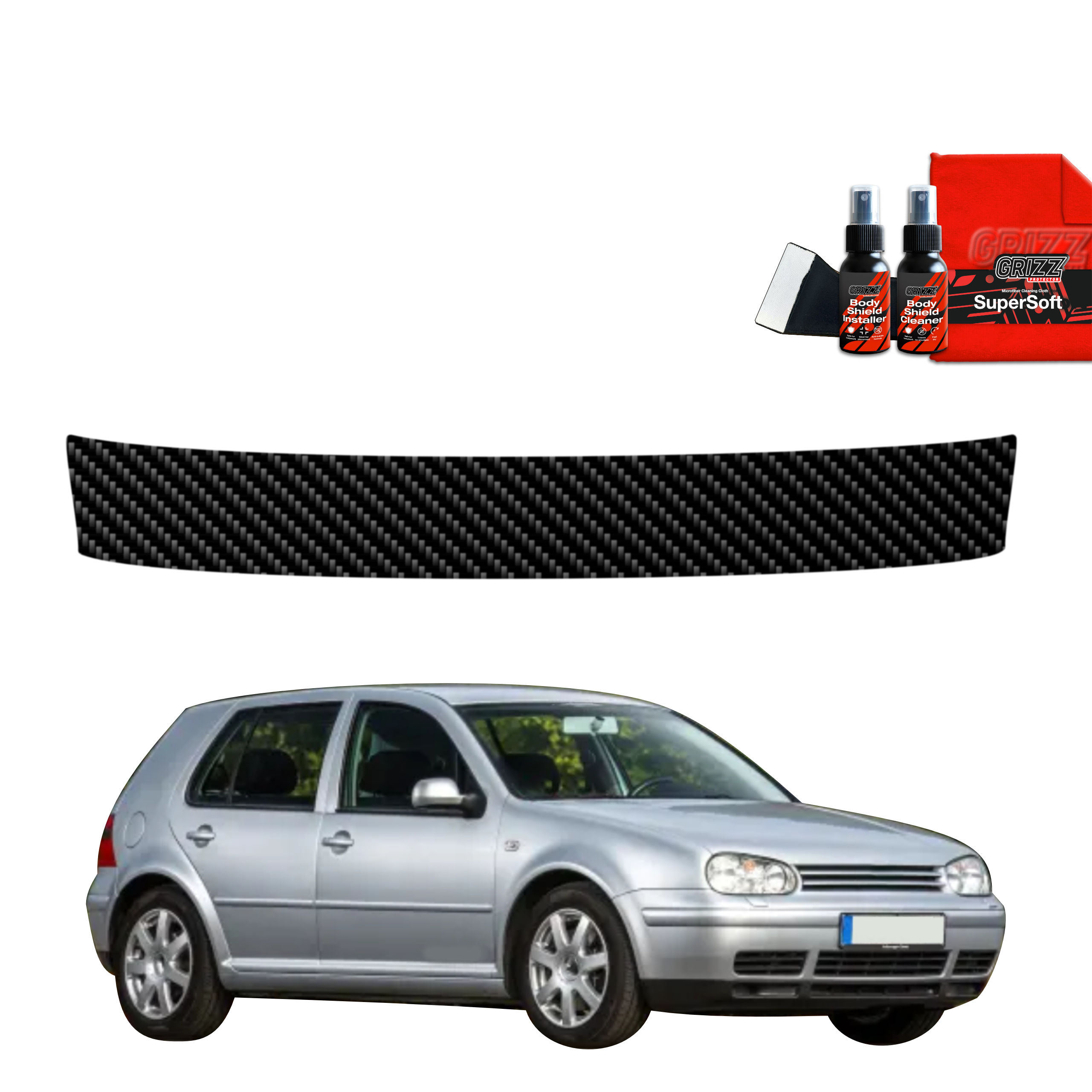 Folia karbonowa na próg bagażnika do Volkswagen Golf 4 Hatchback 5D (1997-2003)
