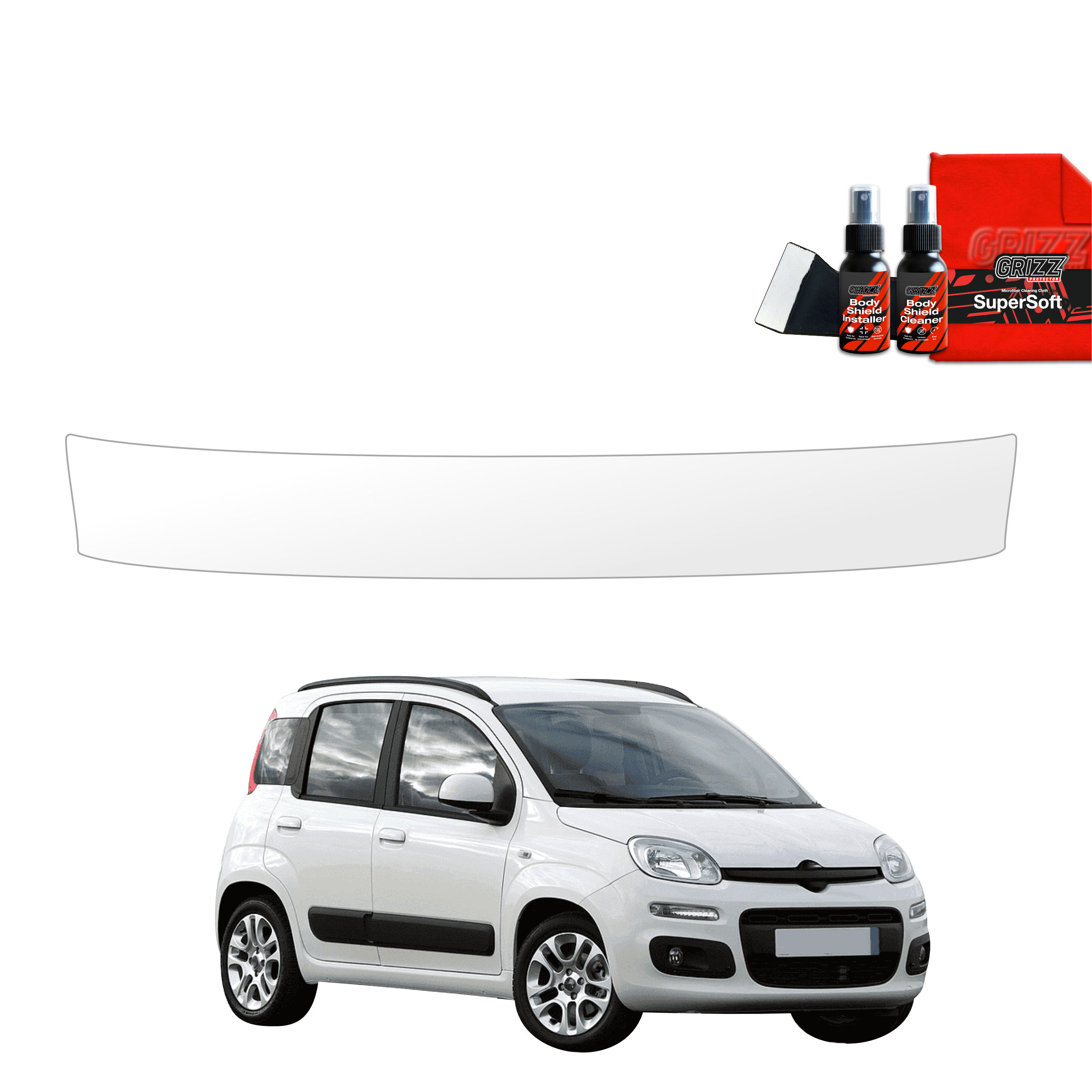 Folia ochronna na próg bagażnika Grizz do Fiat Panda 3 Hatchback 5D (2011-2016)