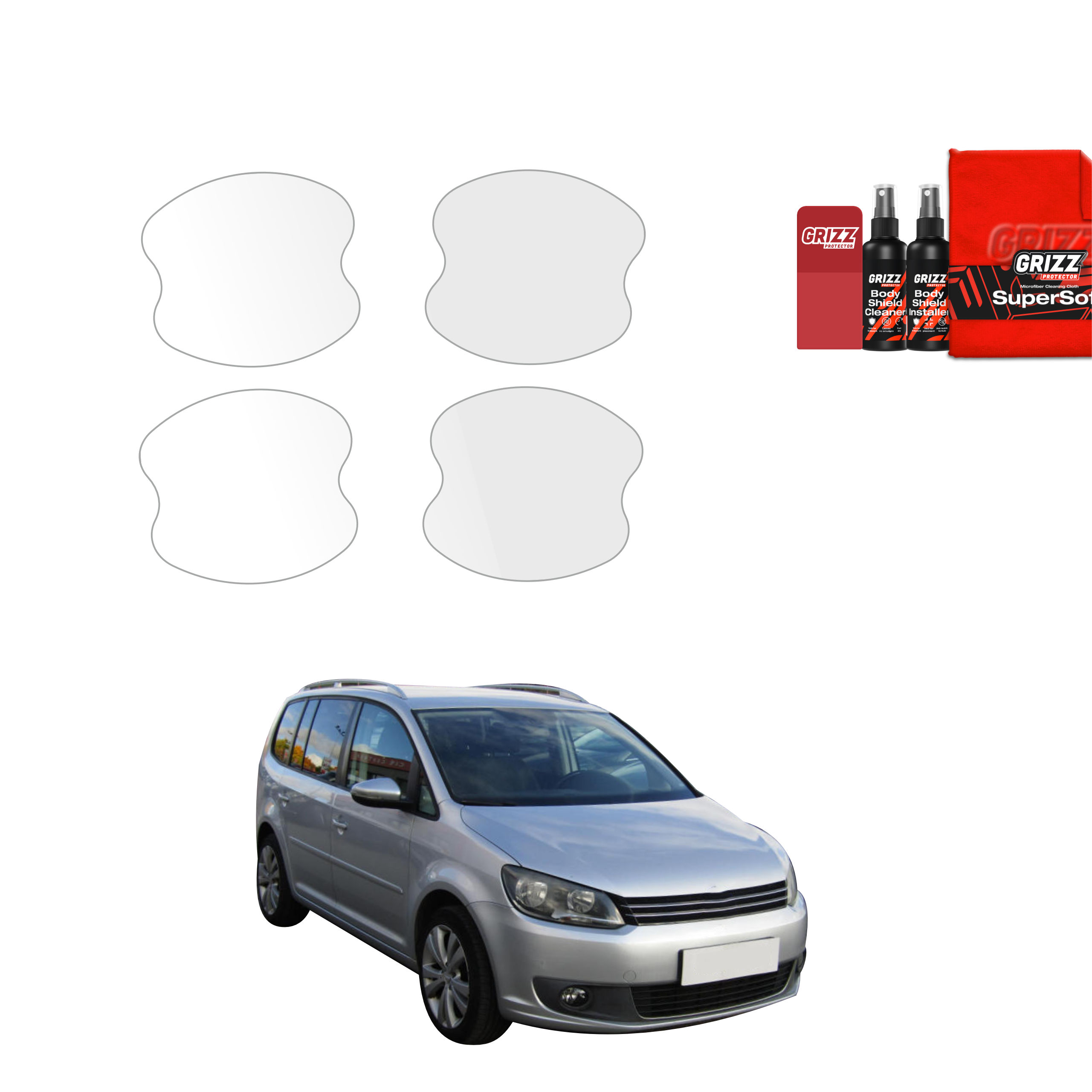 4w1 Folia ochronna pod klamki Grizz do Volkswagen Touran I MPV 5D (2010-2015)