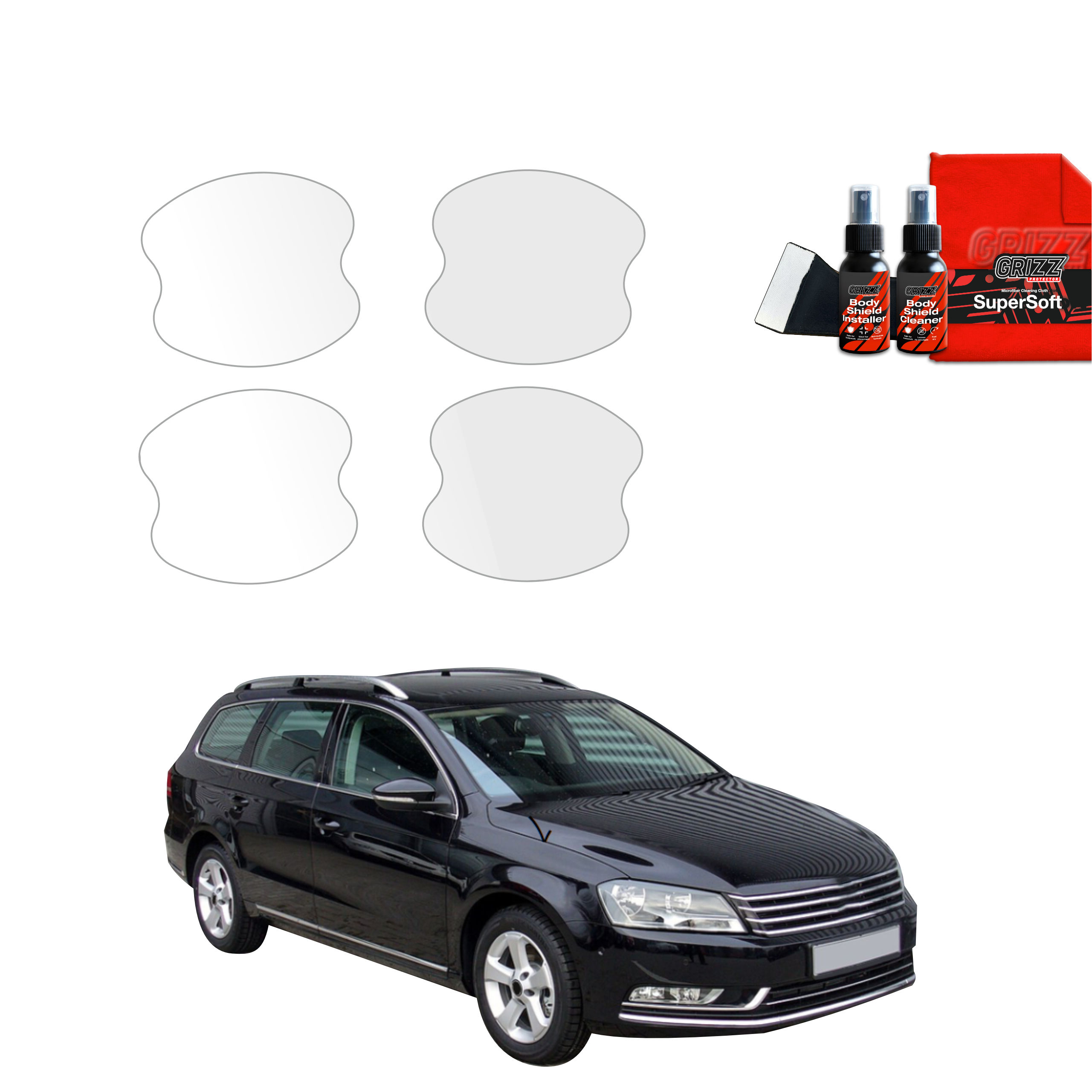 4w1 Folia ochronna pod klamki Grizz do Volkswagen Passat B7 Variant (2010-2014)