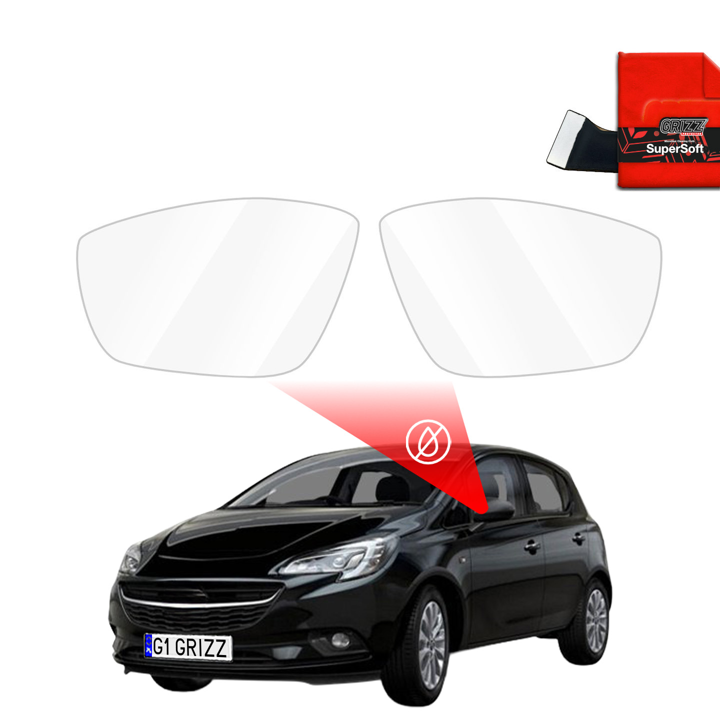 Folia przeciwdeszczowa na lusterka do Opel Corsa E (2014-2019)