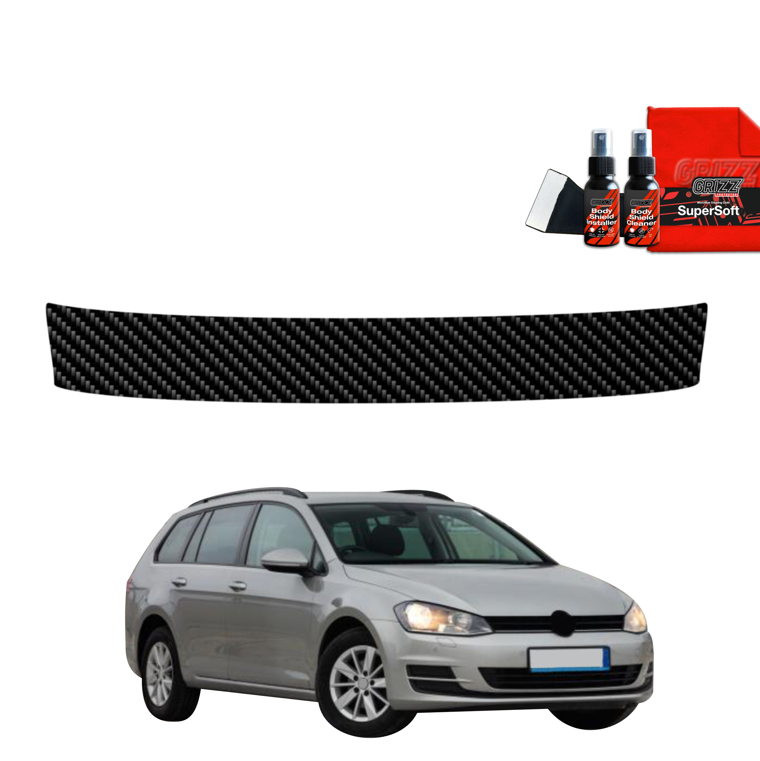Folia karbonowa na próg bagażnika do Volkswagen Golf 7 Variant (2013-2020)