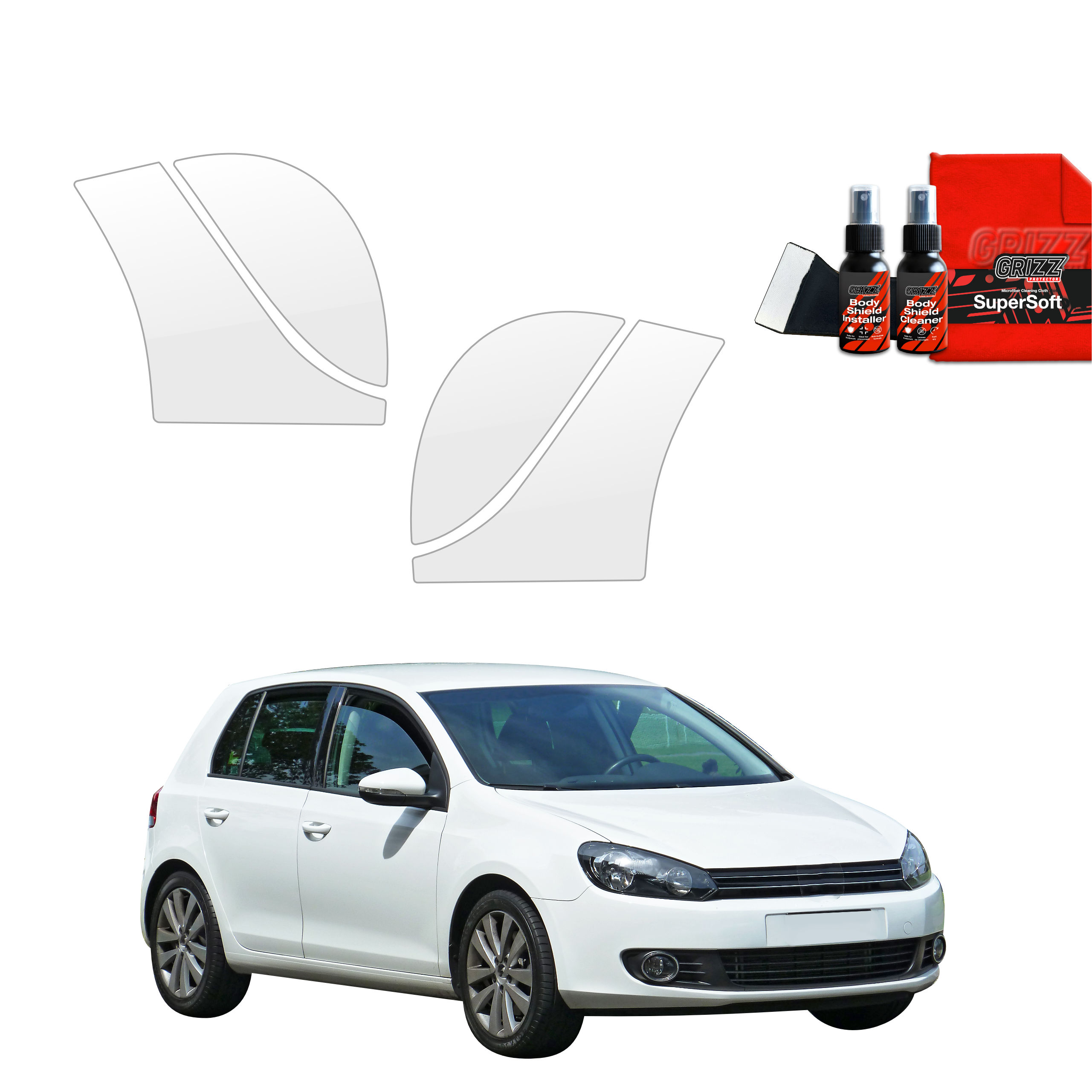 4w1 Folia ochronna na nadkola Grizz do Volkswagen Golf 6 Hatchback 5D (2008-2013)