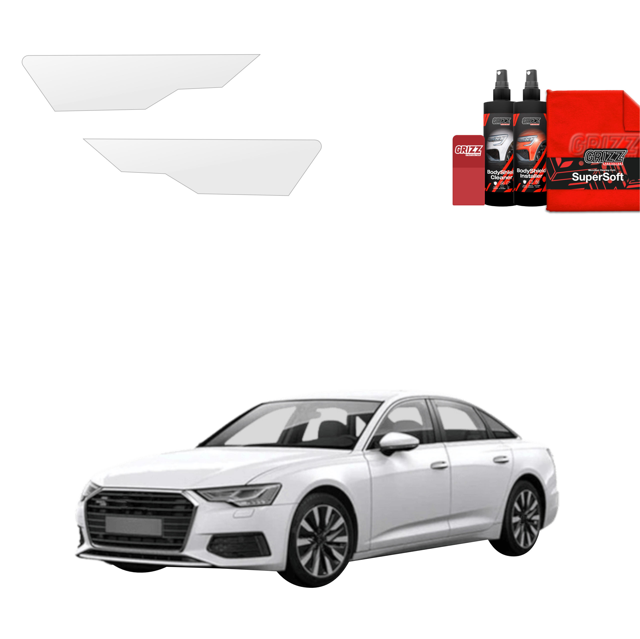 2w1 Folia ochronna na lampy Grizz do Audi A6 C8 Sedan (2018-2023)