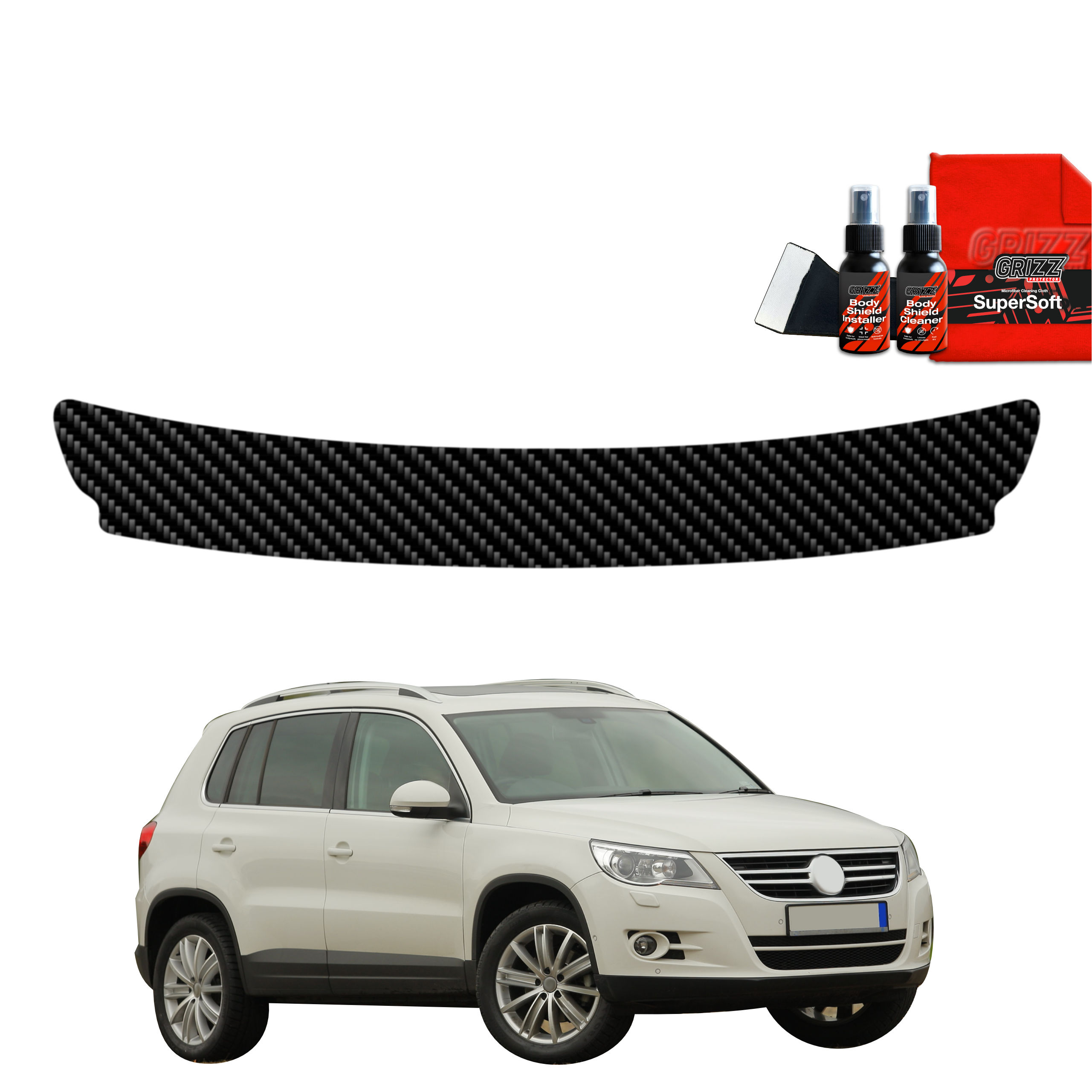 Folia karbonowa na próg bagażnika do Volkswagen Tiguan 5D (2007-2011)