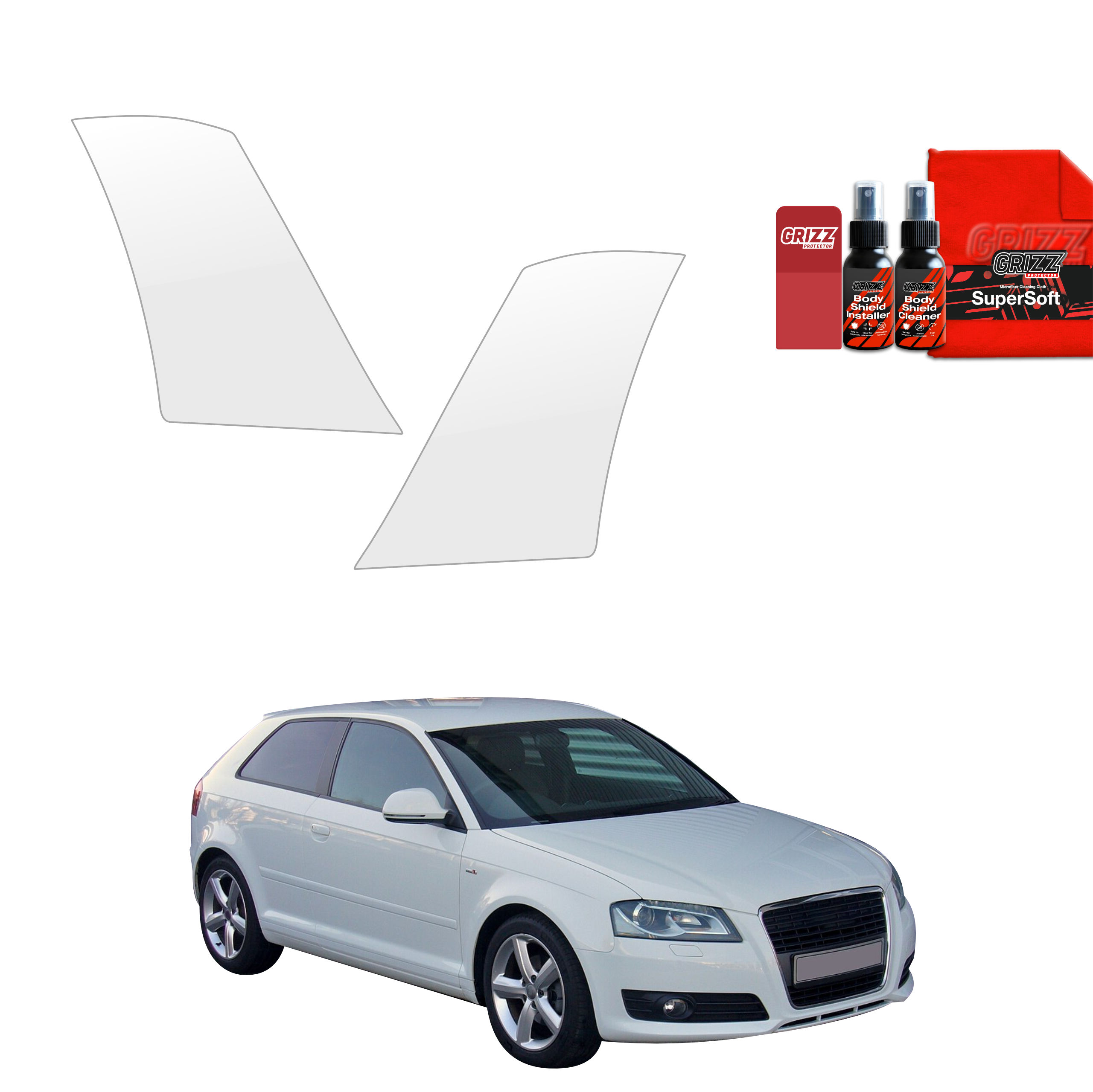 2w1 Folia ochronna na nadkola Grizz do Audi A3 8P Hatchback 3D (2003-2008)