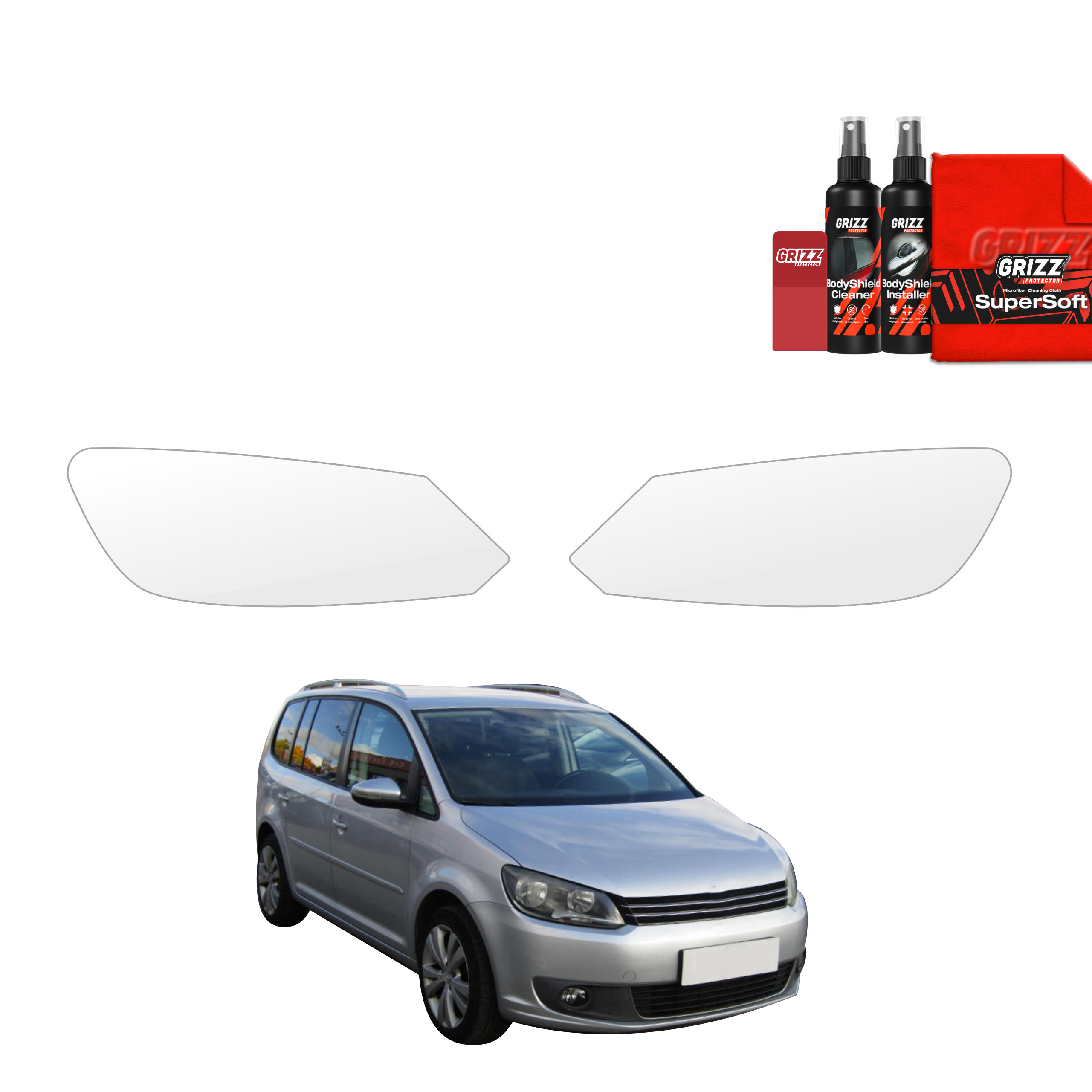 2w1 Folia ochronna na lampy Grizz do Volkswagen Touran I MPV 5D (2010-2015)