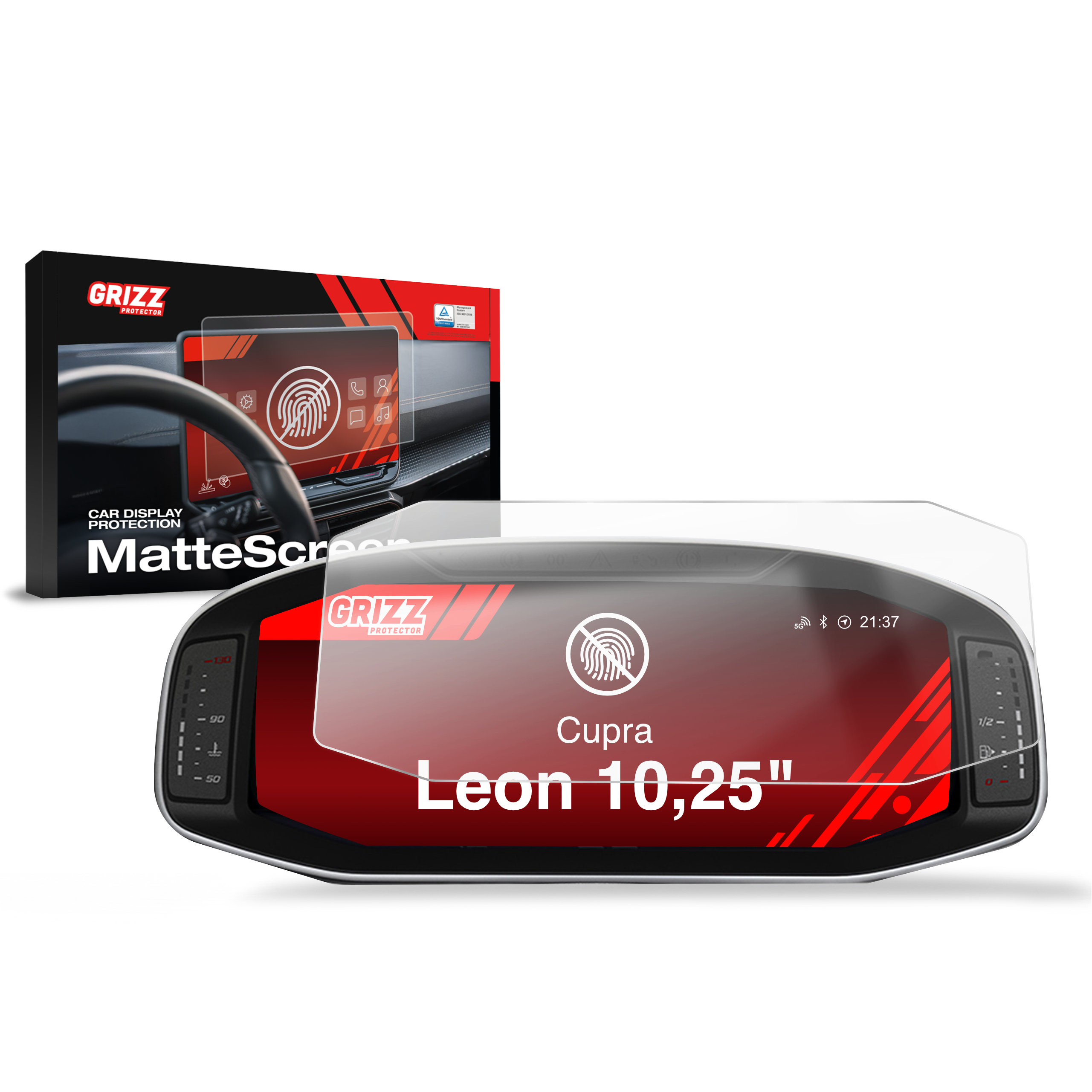 Folia antyodciskowa Grizz do Cupra Leon Virtual Cockpit 10,25" (2020-2024)