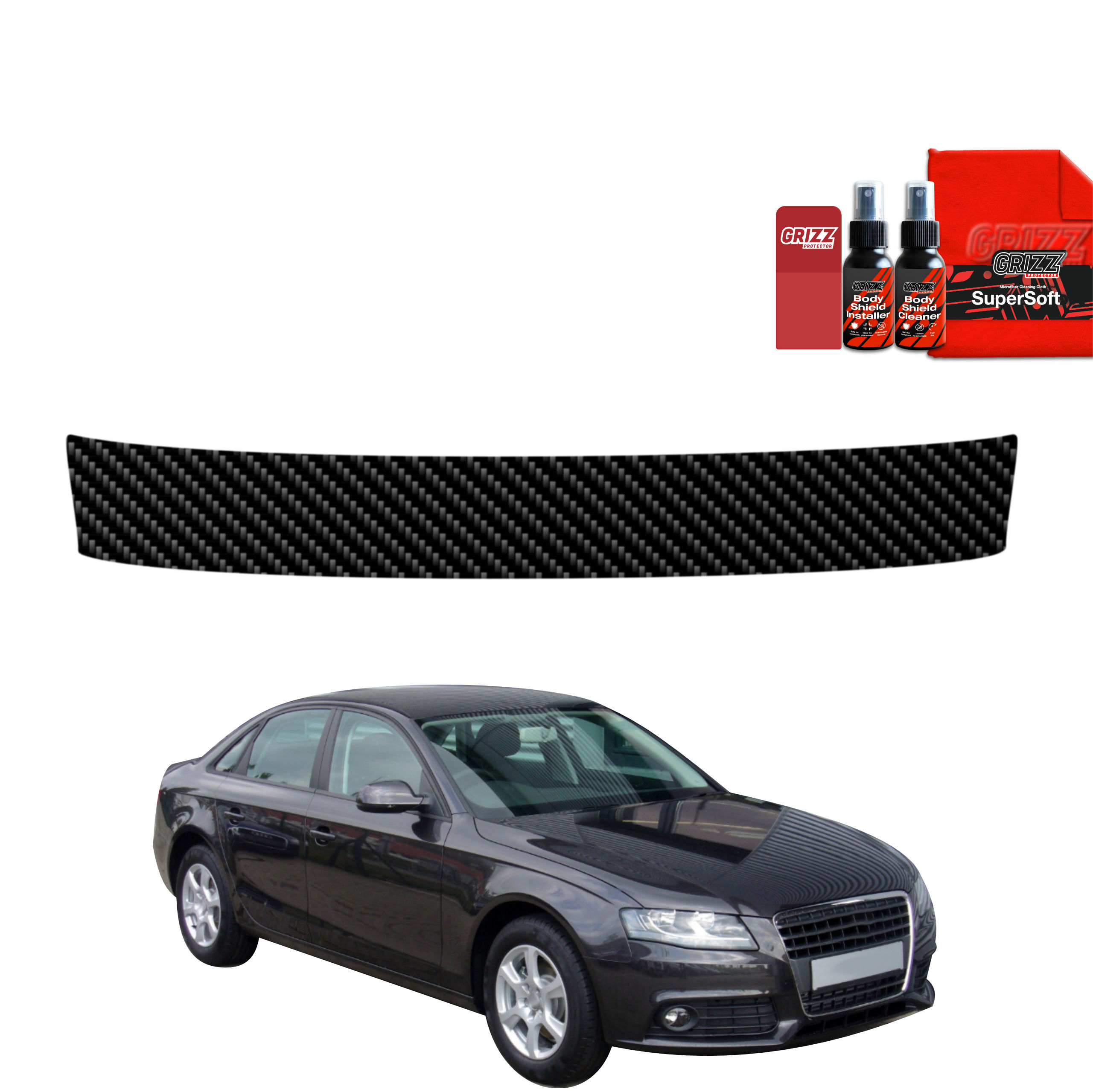 Folia karbonowa na próg bagażnika do Audi A4 B8 Sedan (2007-2011)