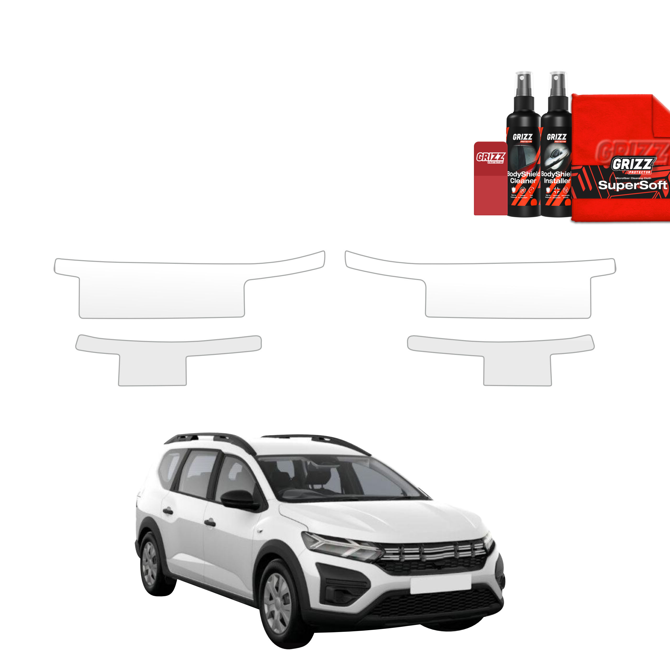 4w1 Folia ochronna na progi bez wycięć Grizz do Dacia Jogger (2022-2026)