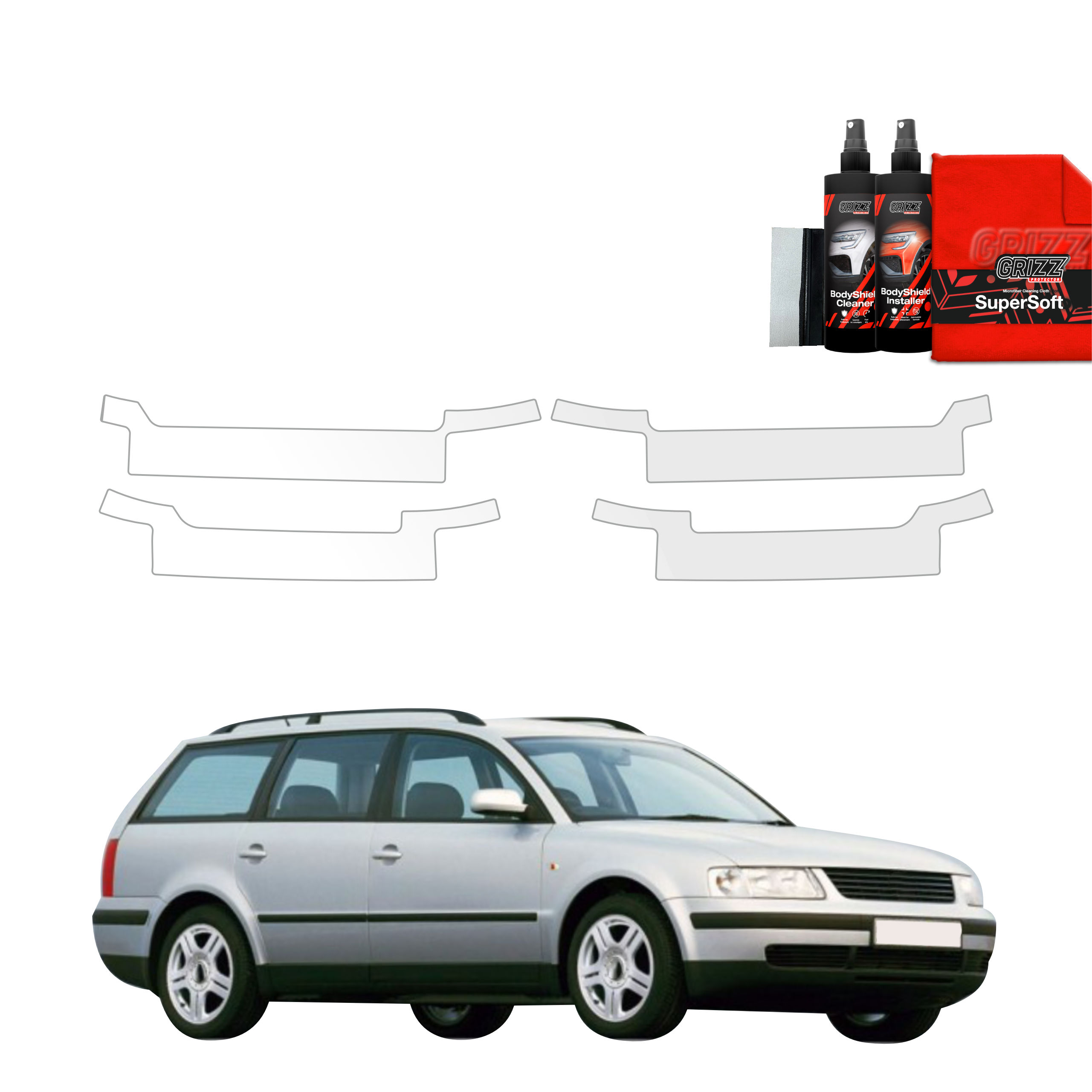4w1 Folia ochronna na progi Grizz do Volkswagen Passat B5 Variant (1996-2000)