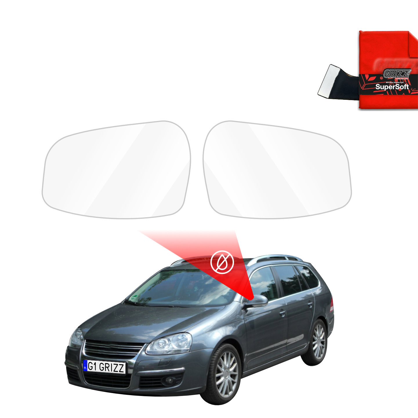 Folia przeciwdeszczowa na lusterka do Volkswagen Golf 5 Variant (2003-2009)